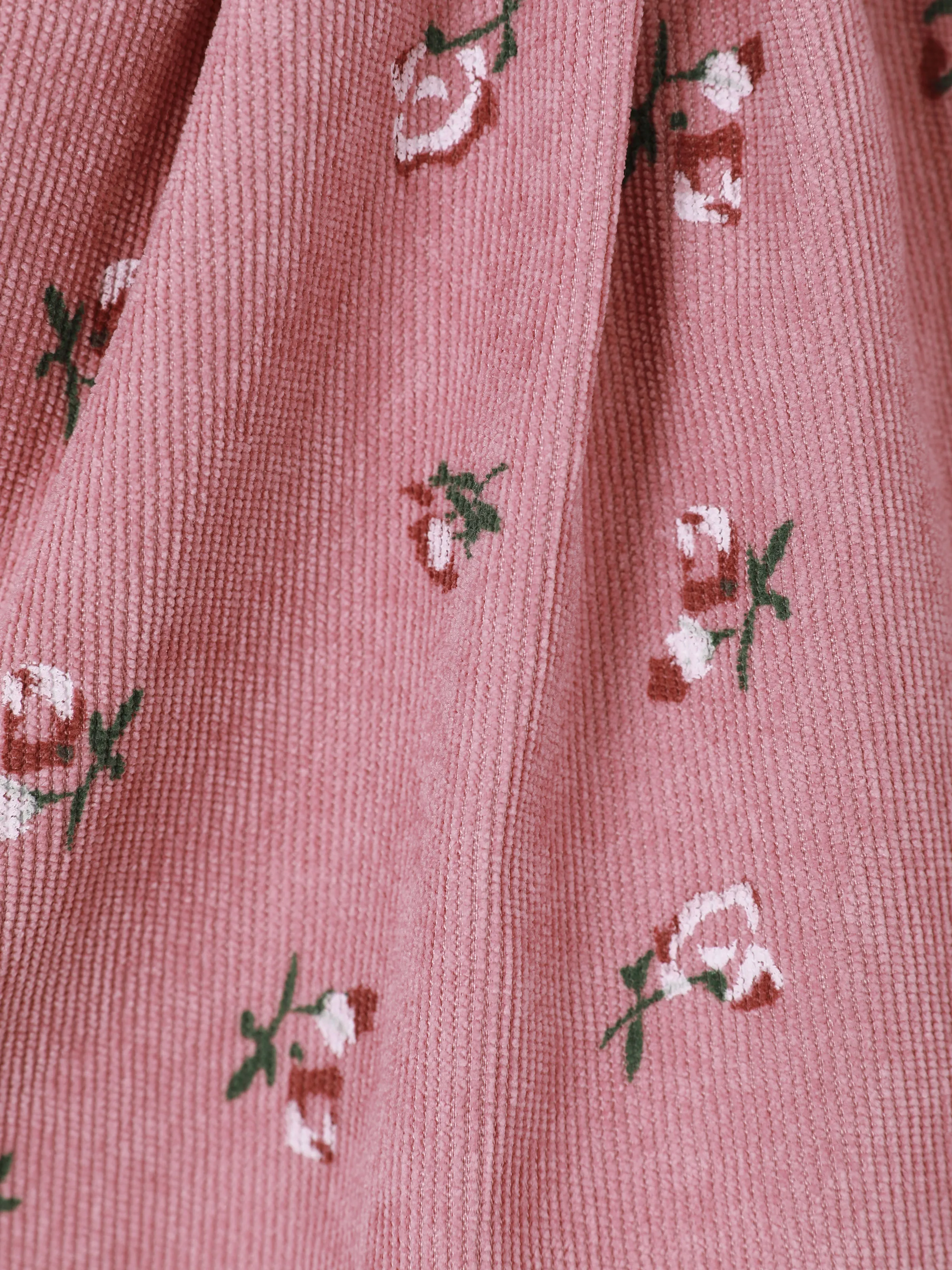 2pcs Baby Girl Floral Print Combo Dress with Headband Set ColorBlock - Image 8