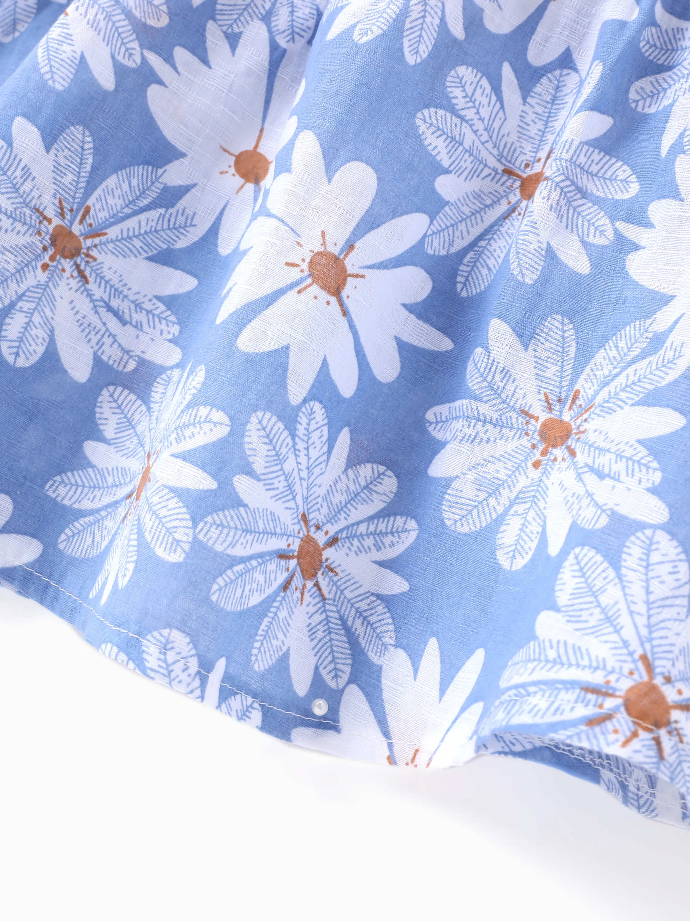 2pcs Baby Girl Little Daisy Bowknot Dress Set Blue - Image 7