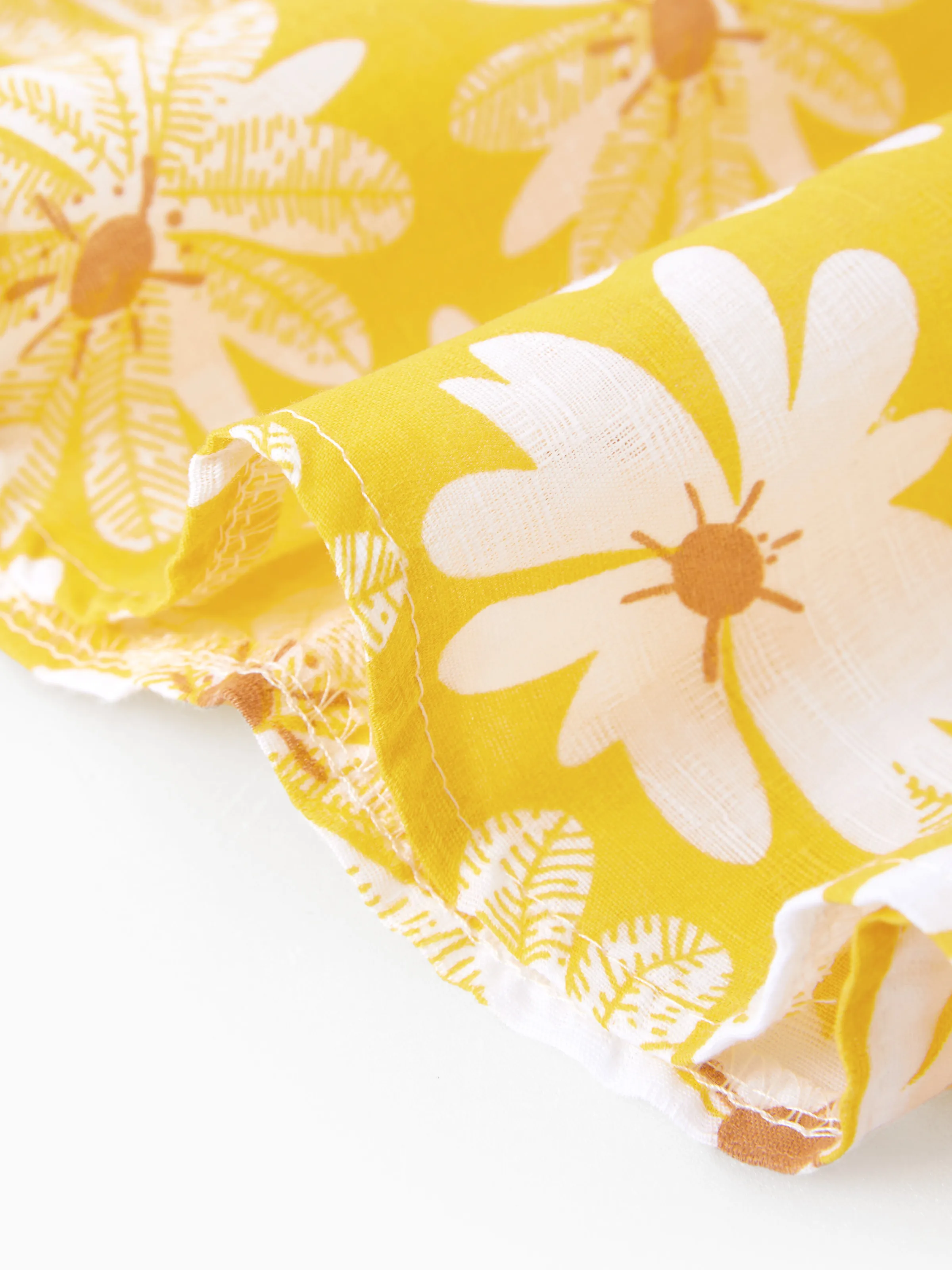 2pcs Baby Girl Little Daisy Bowknot Dress Set Yellow - Image 6