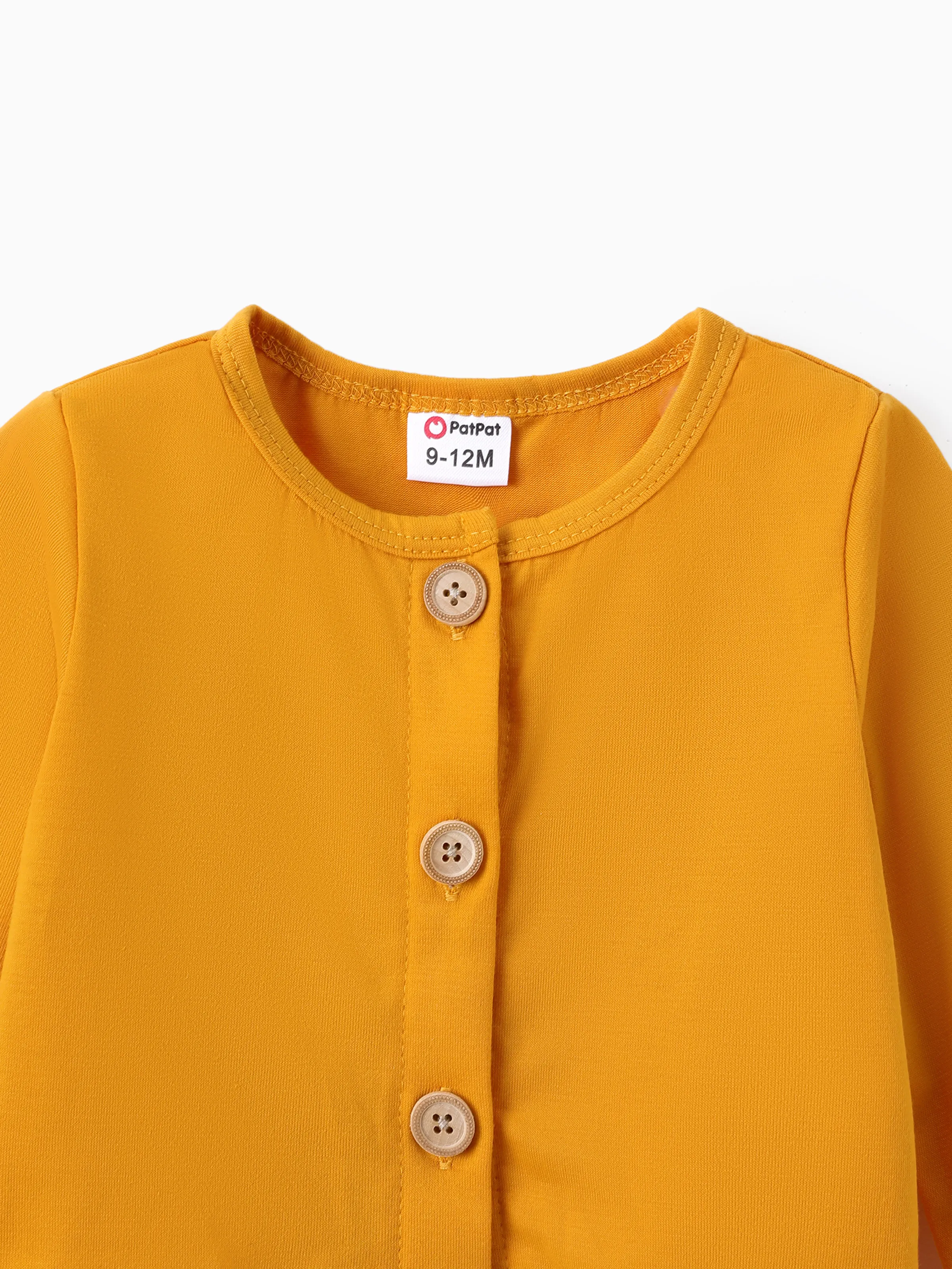 2pcs Baby Girl Pink Cardigan and Elephant Print Dress Set Ginger-2 - Image 4