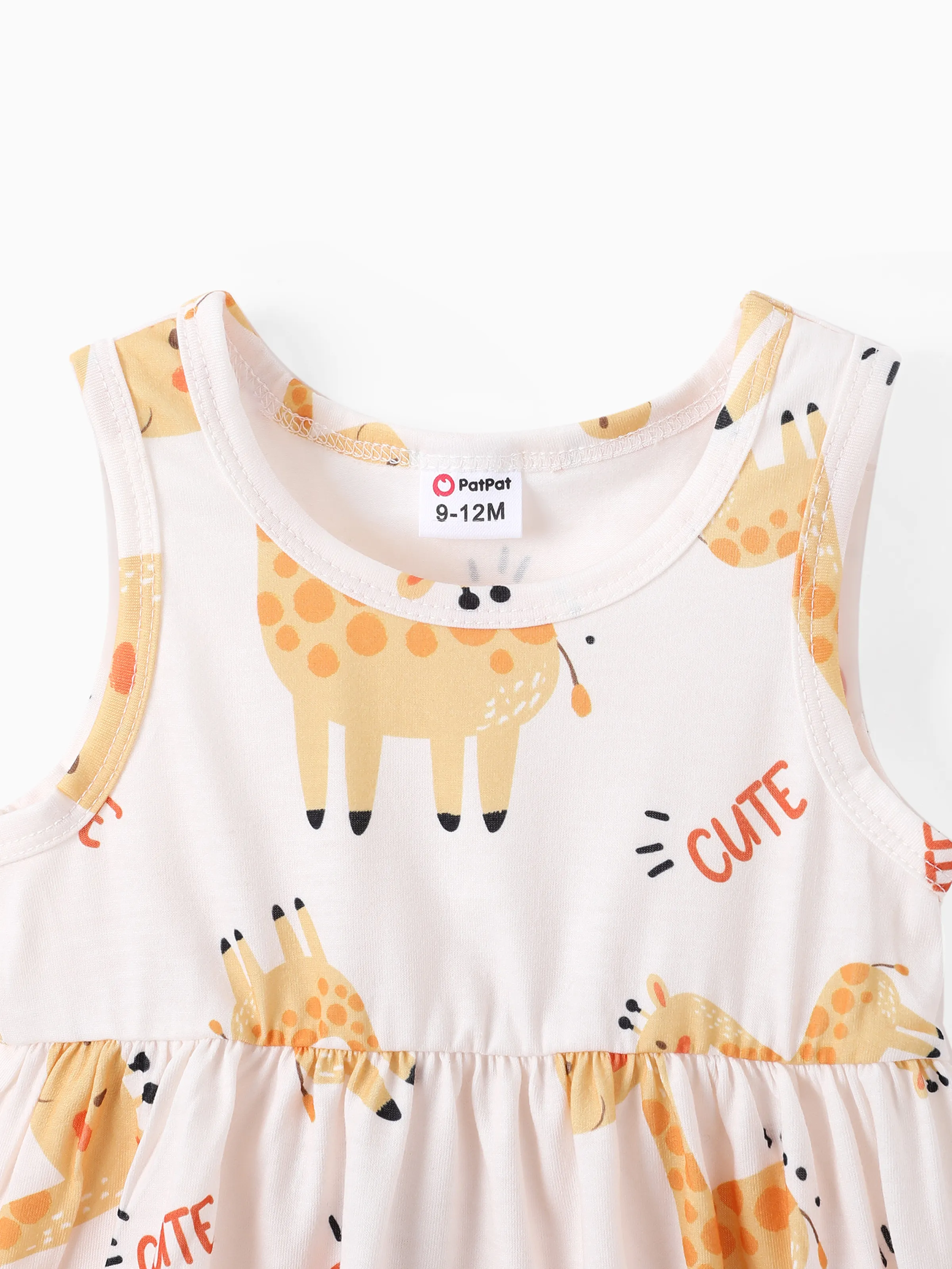 2pcs Baby Girl Pink Cardigan and Elephant Print Dress Set Ginger-2 - Image 6