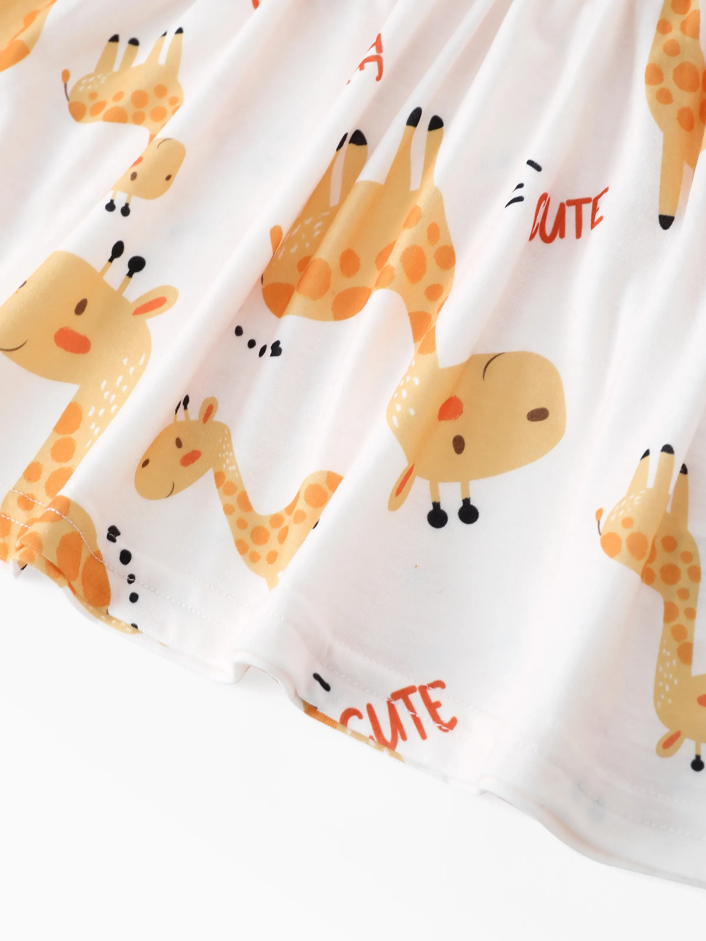 2pcs Baby Girl Pink Cardigan and Elephant Print Dress Set Ginger-2 - Image 8