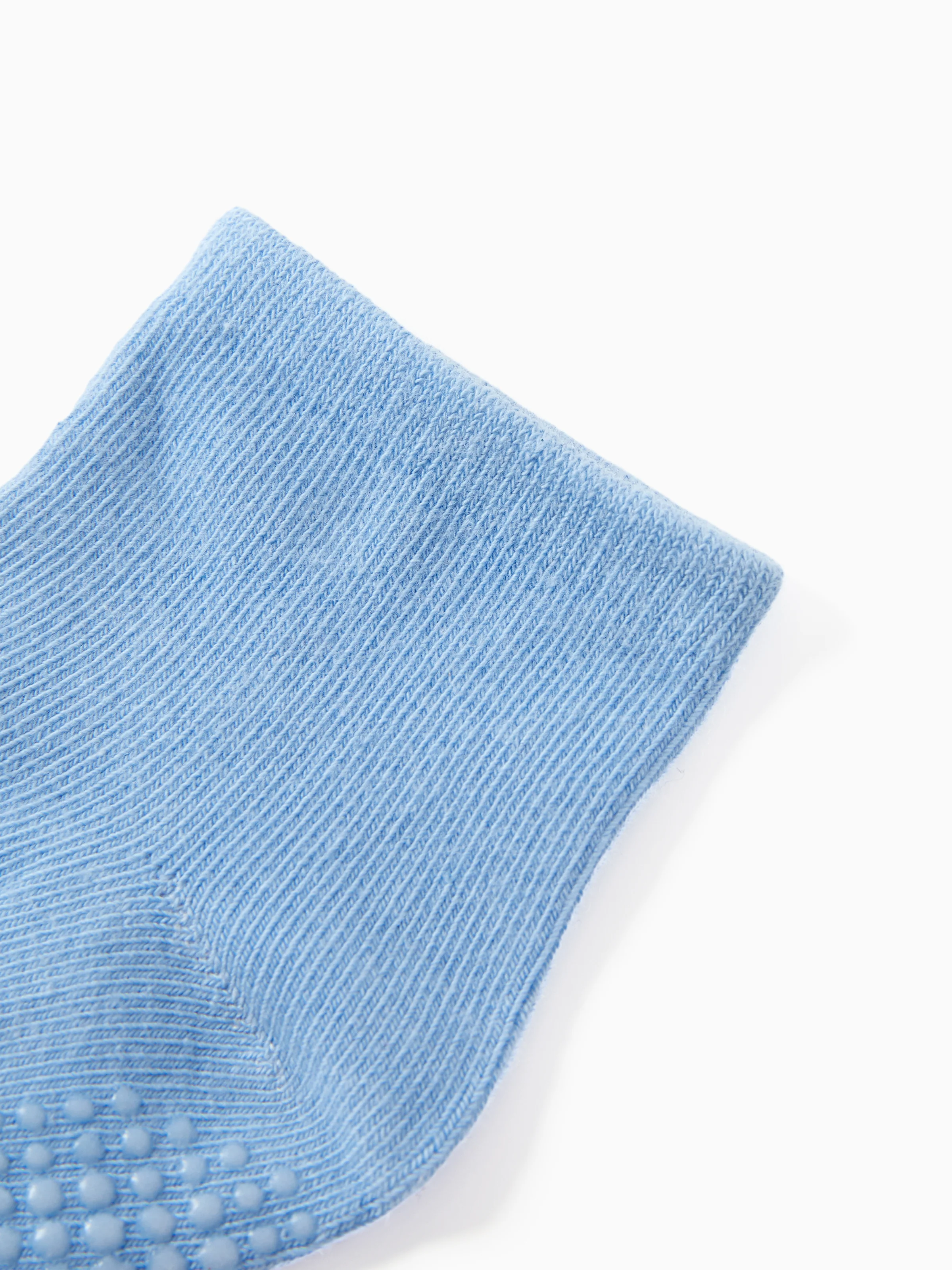 6-pack Baby / Toddler Pure Color Floor Non-slip Glue Socks Blue - Image 4