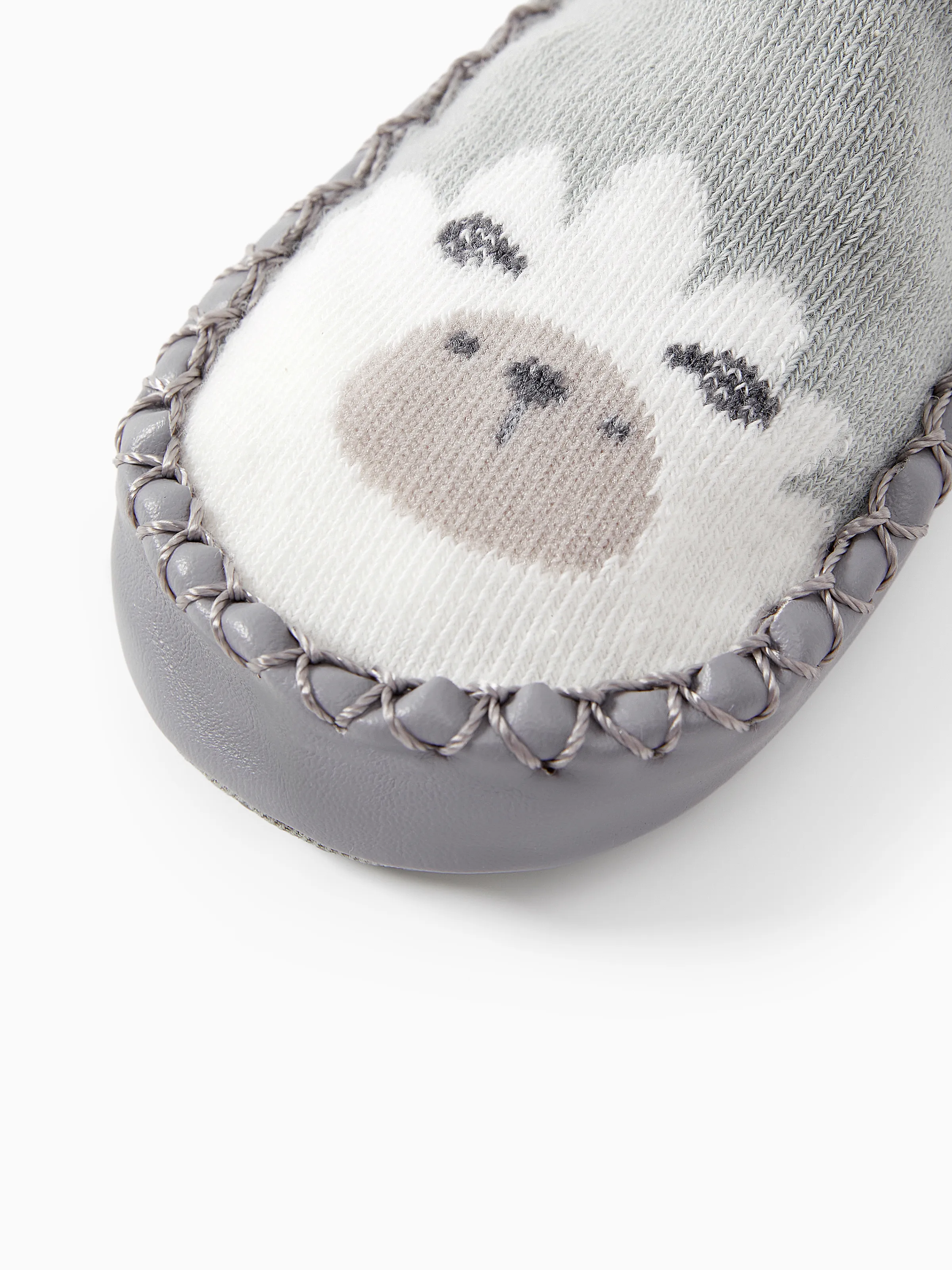 Baby Animal Print Antiskid Shoe Socks Grey - Image 3