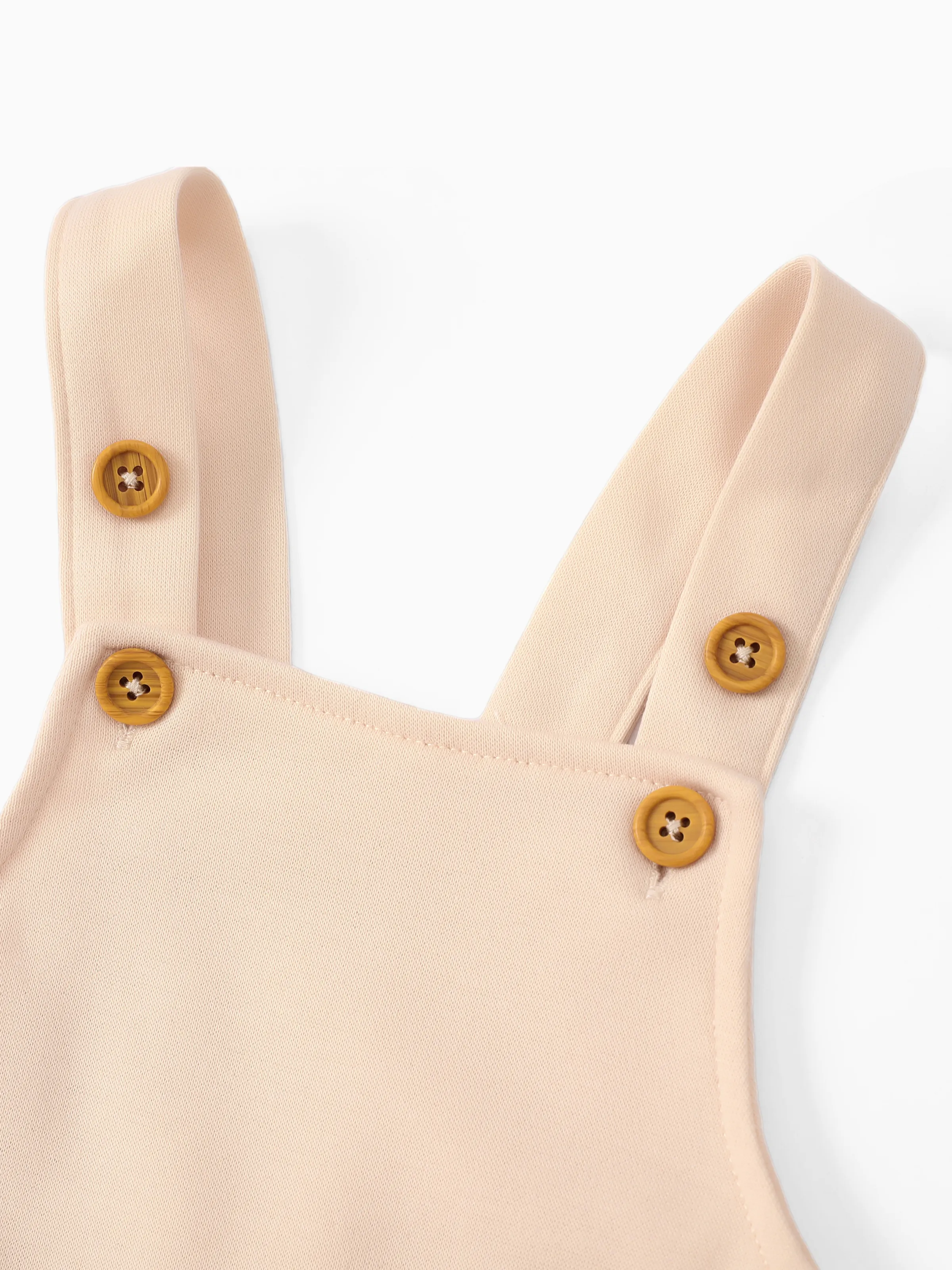 Baby Boy 2pcs Stripe Pattern Tee and Lion Print Overalls Shorts Set Khaki - Image 5