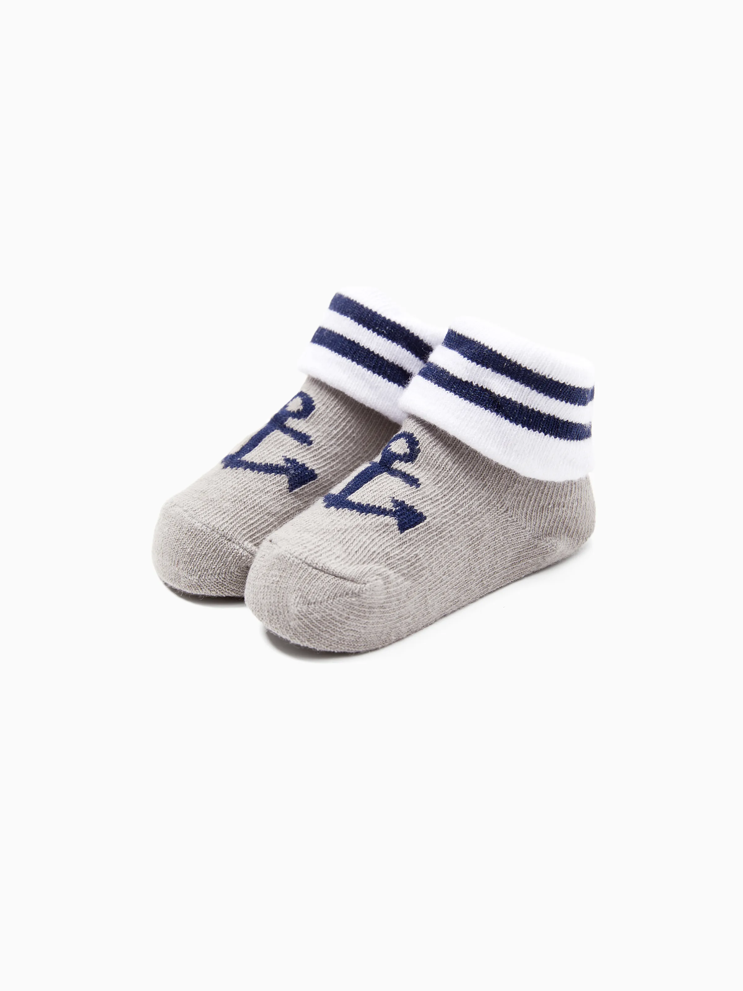 Baby Boy 3-Pack Cotton Slip Resistant Socks Color-A - Image 4