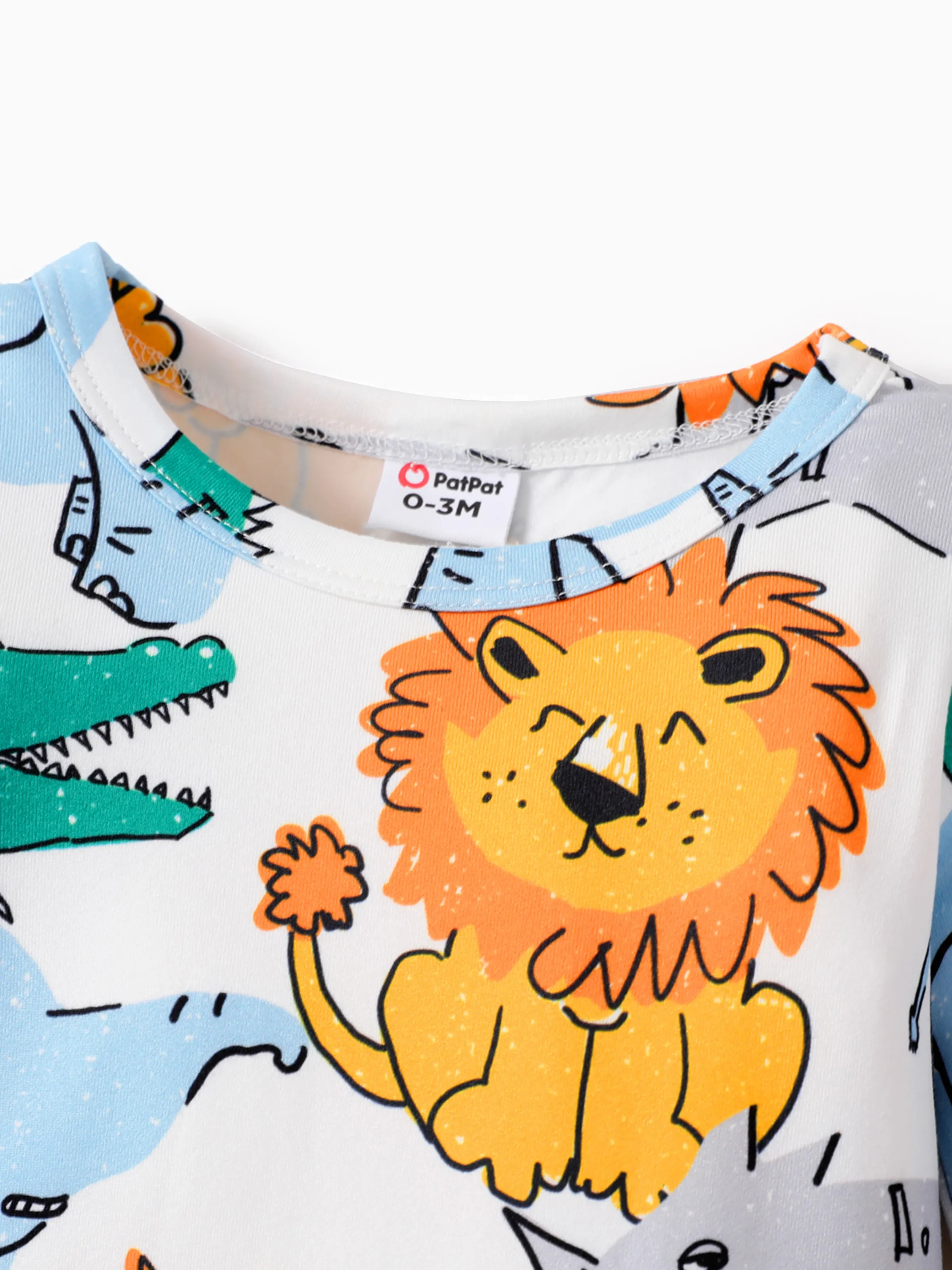 Baby Boy Childlike Panda Button Long Sleeves Jumpsuit Multi-color - Image 6