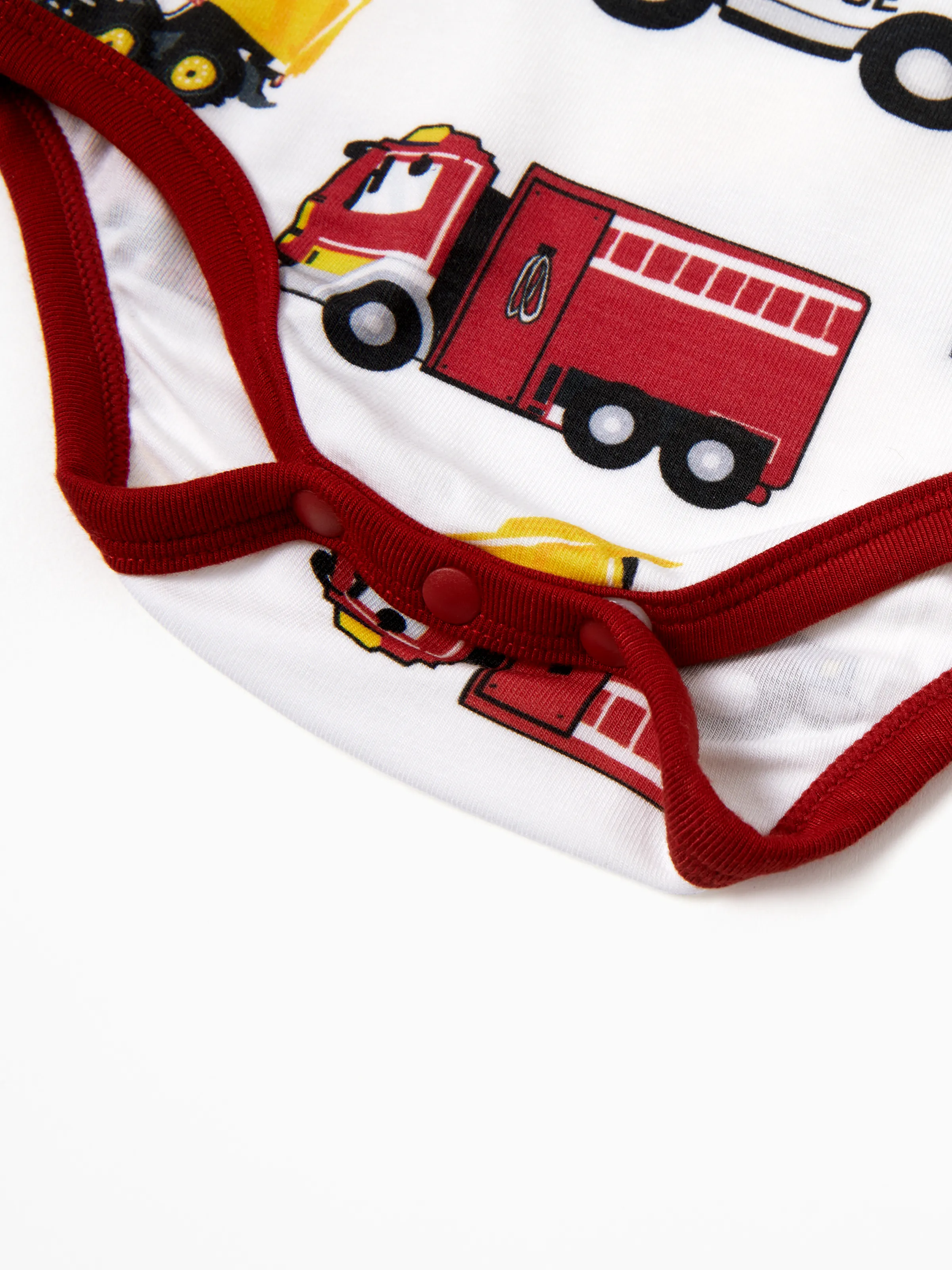 Baby Boy/Girl Playful Print 3pcs Rompers Set Red - Image 3