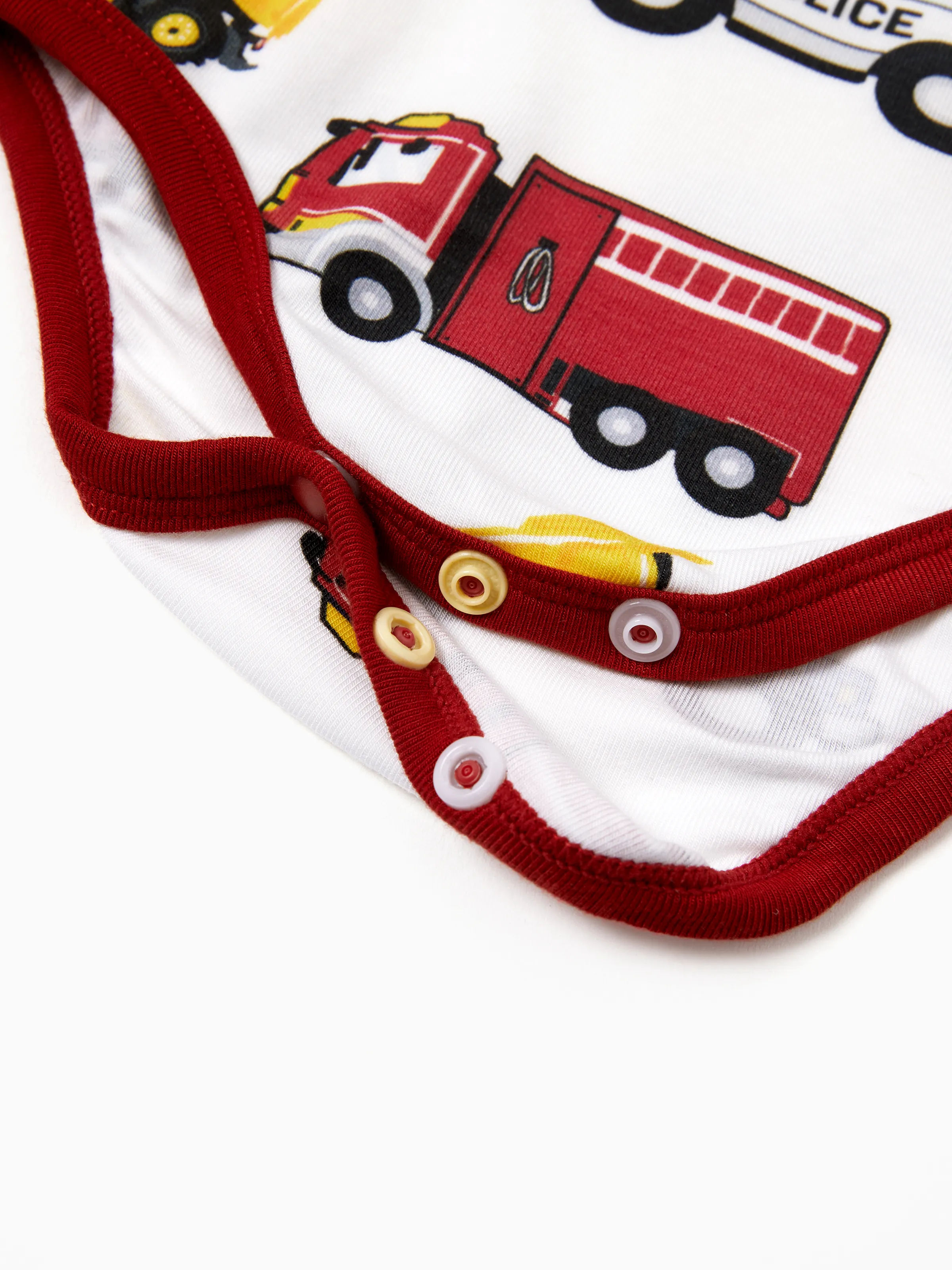 Baby Boy/Girl Playful Print 3pcs Rompers Set Red - Image 4