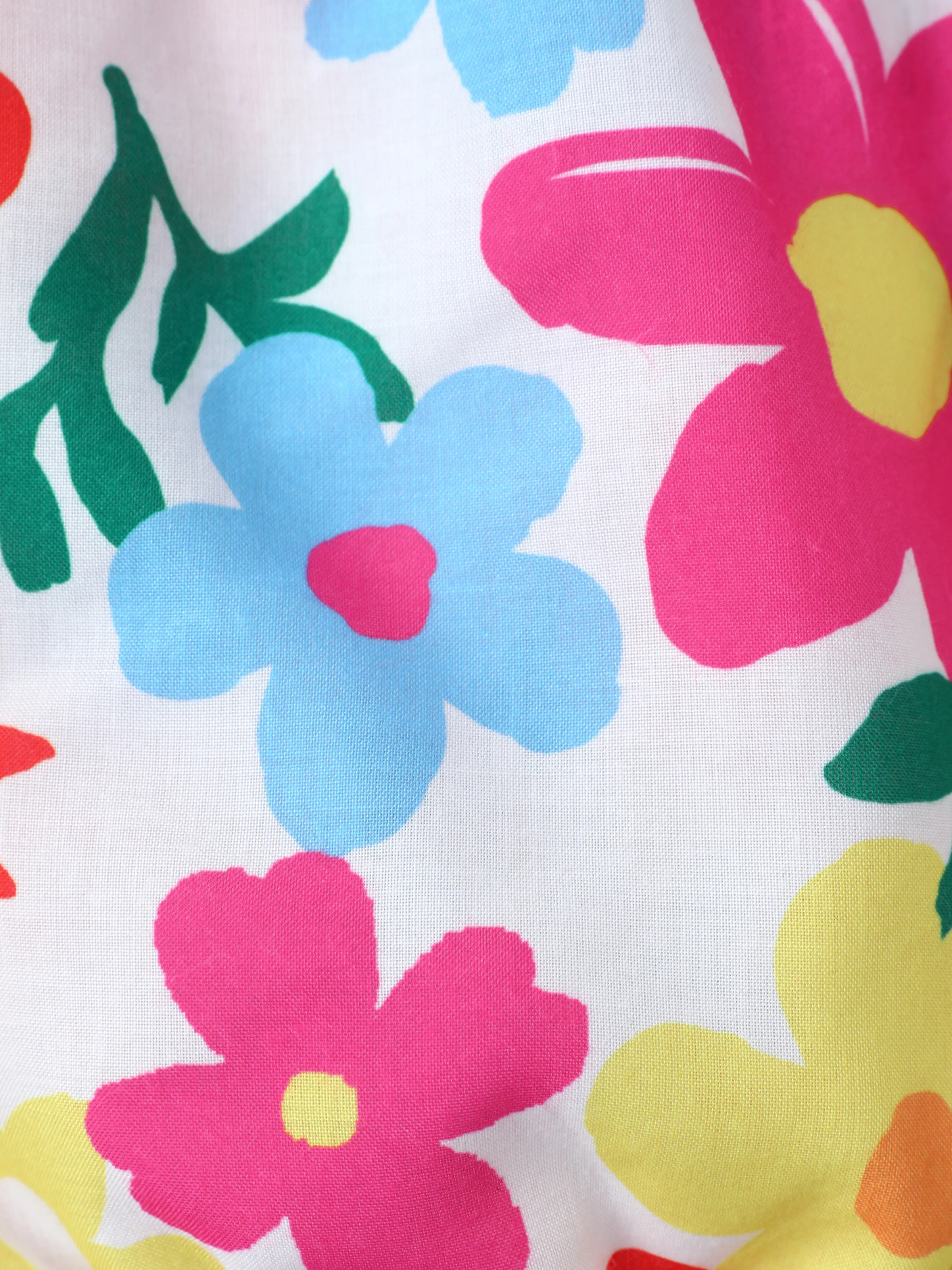 Baby Girl 2pcs Sweet Big Flower Pattern Square Neckline Top and Shorts Set Roseo - Image 11