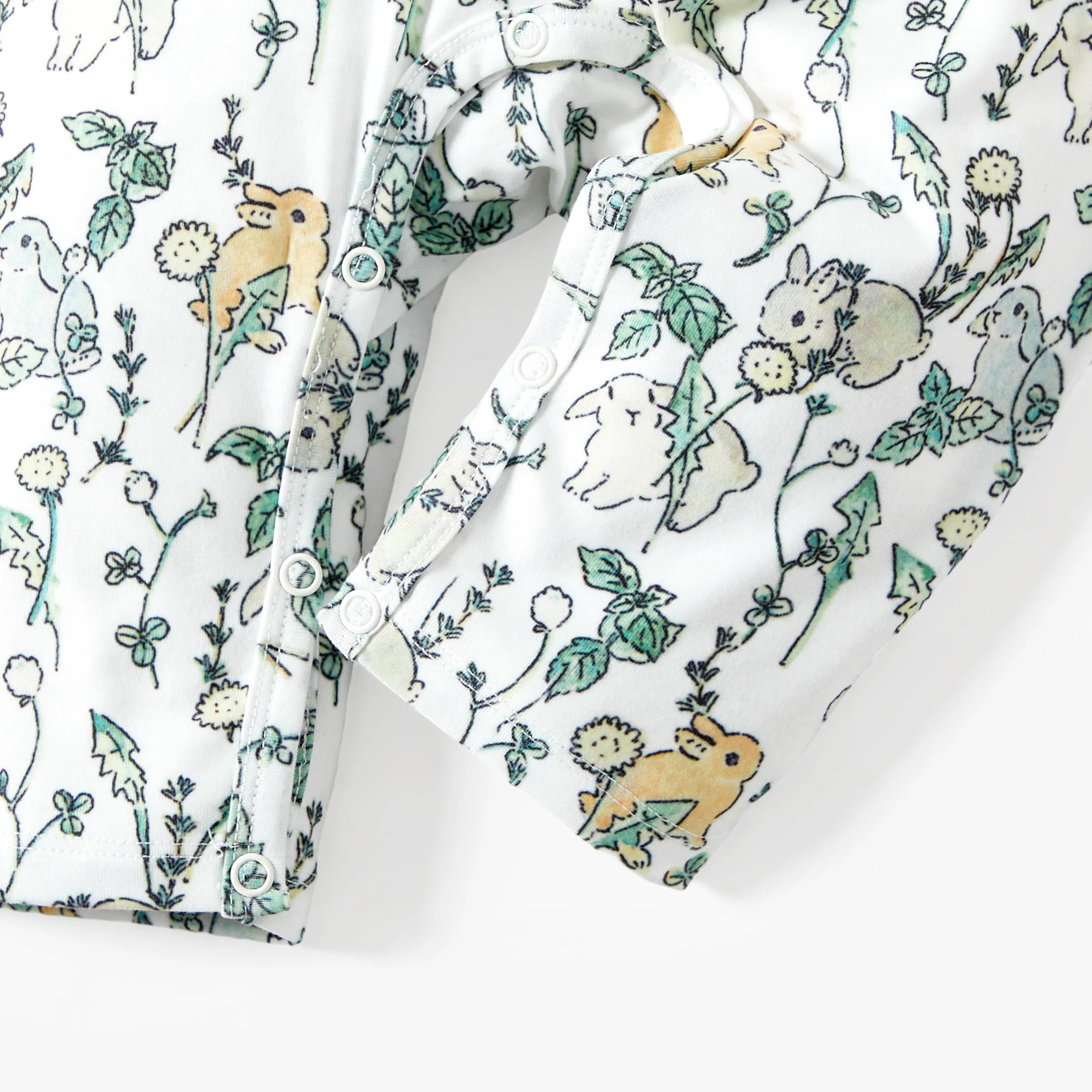 Baby Girl Clothes Floral Print Jumpsuit Color block - Image 4