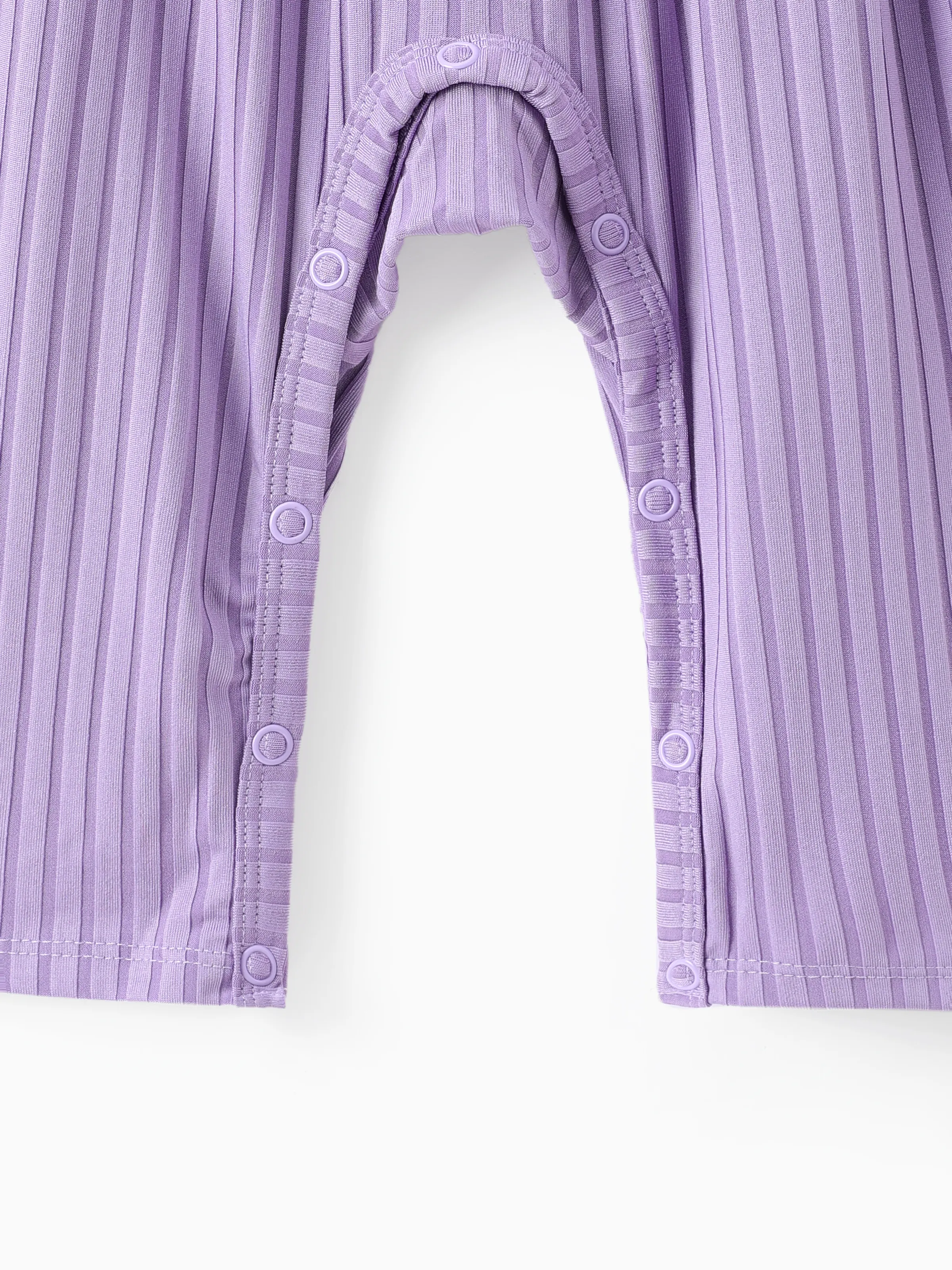 Baby Girl Clothes Floral Print Jumpsuit Purple - Image 5