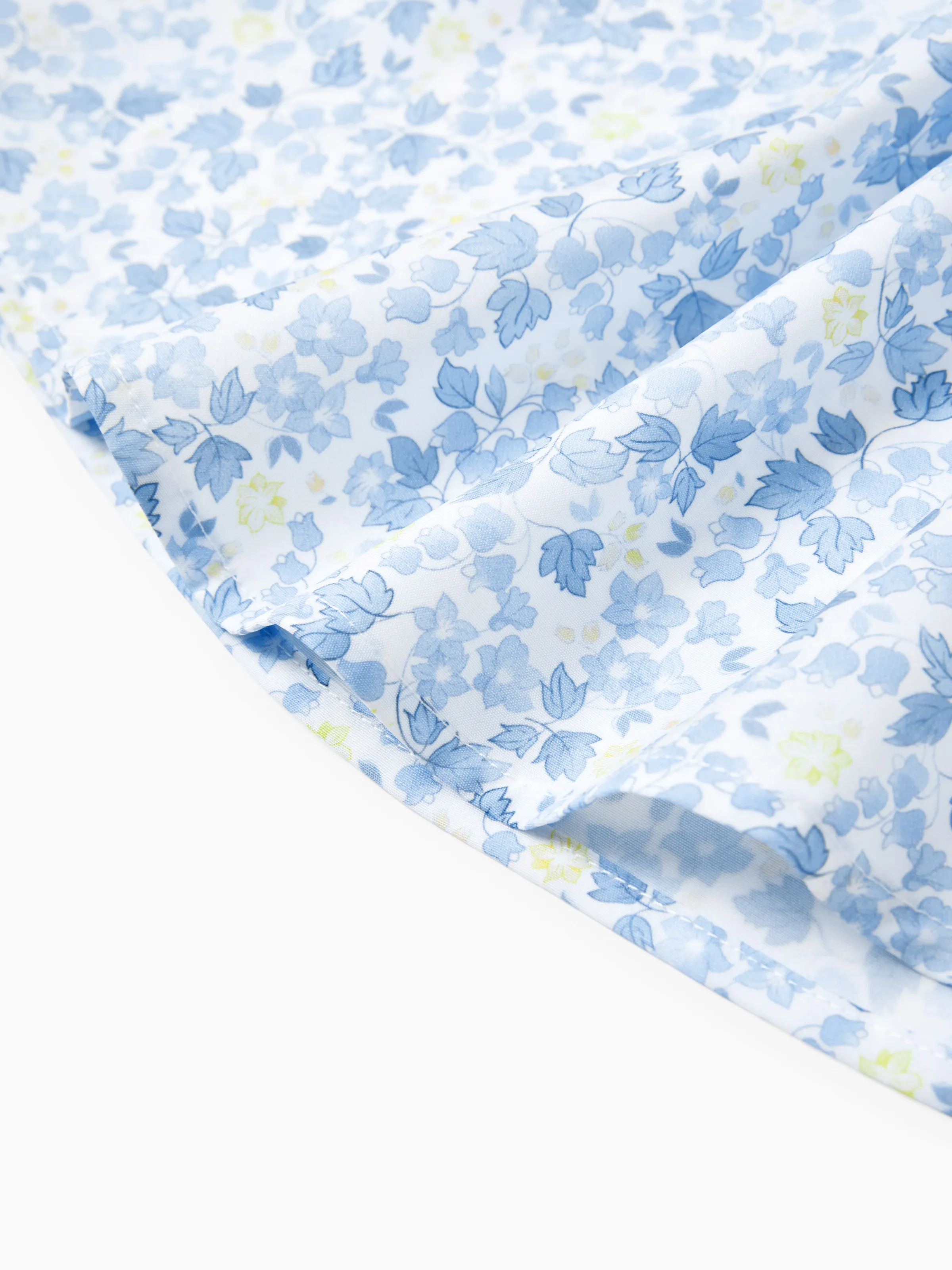 Baby Girl Sweet Flutter-sleeve Floral Dress Light Green - Image 5