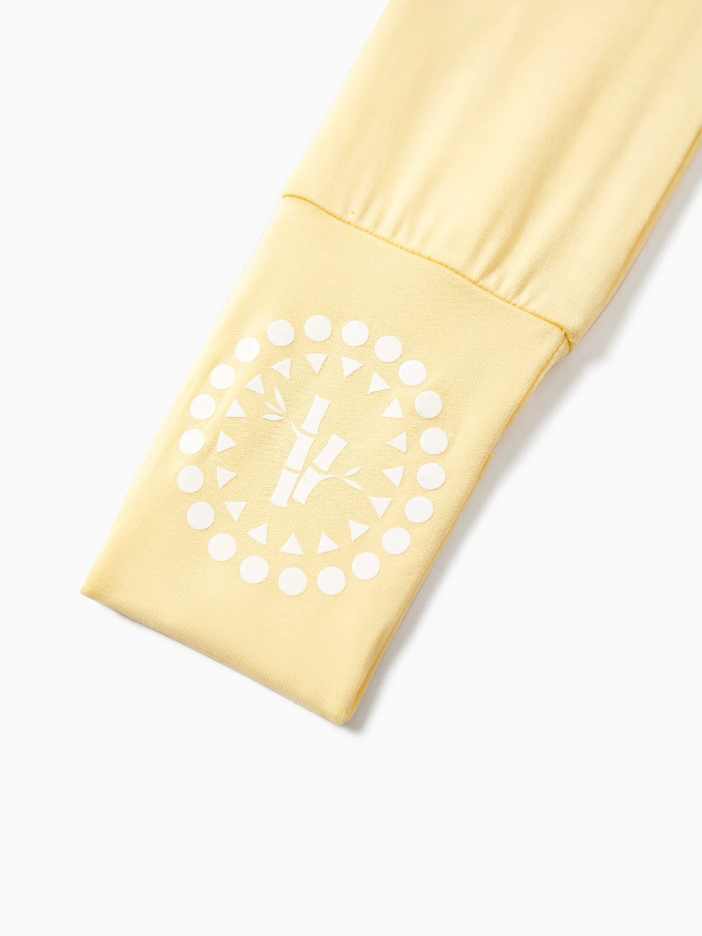 Bamboo 2-Pack Footies Baby Boy / Girl 2-Way Zipper Anti Slip Long Sleeve Rompers Pale Yellow - Image 11