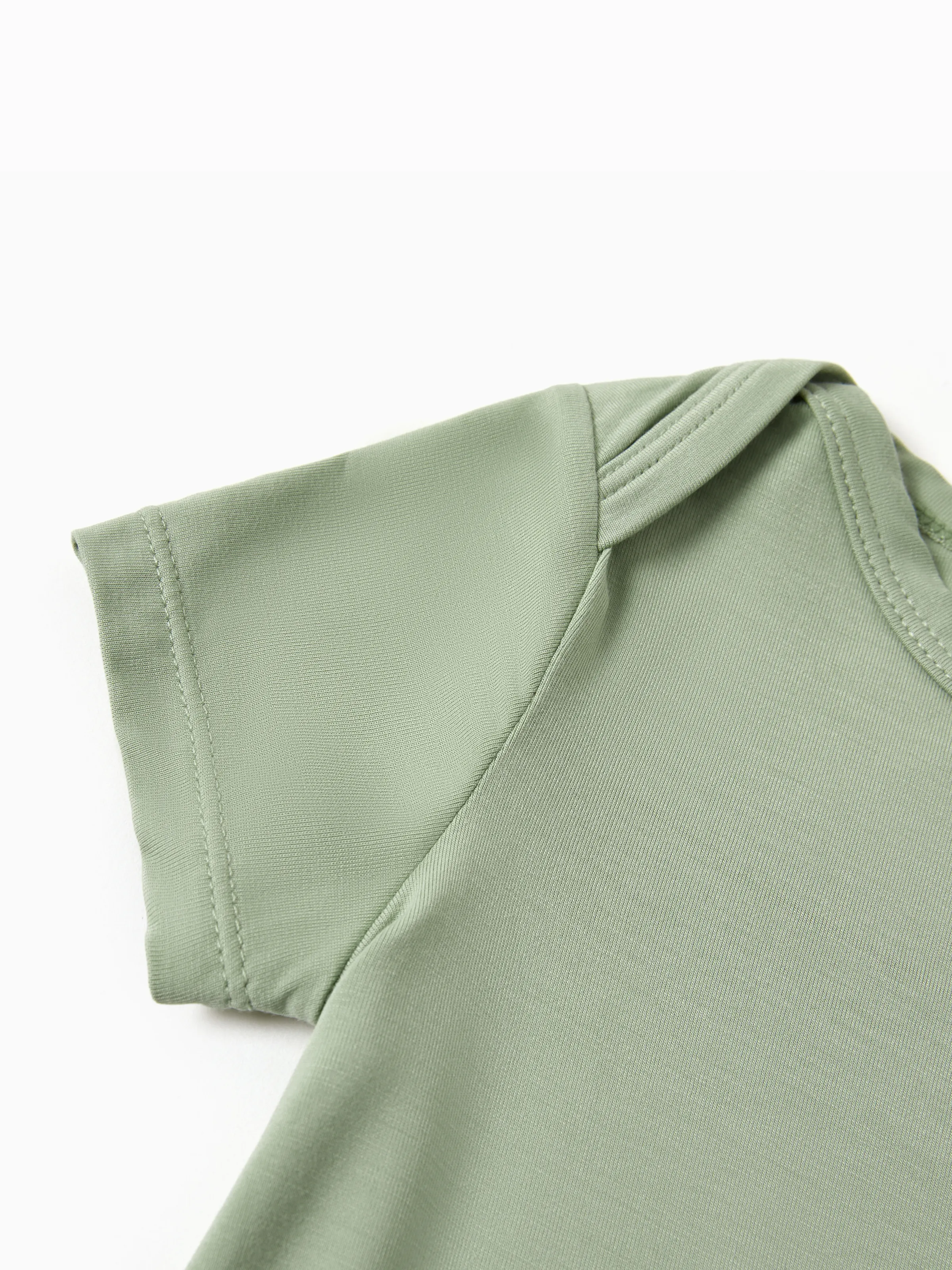 Bamboo 5-Pack Baby Boy/Girl Casual Romper Light Green - Image 3