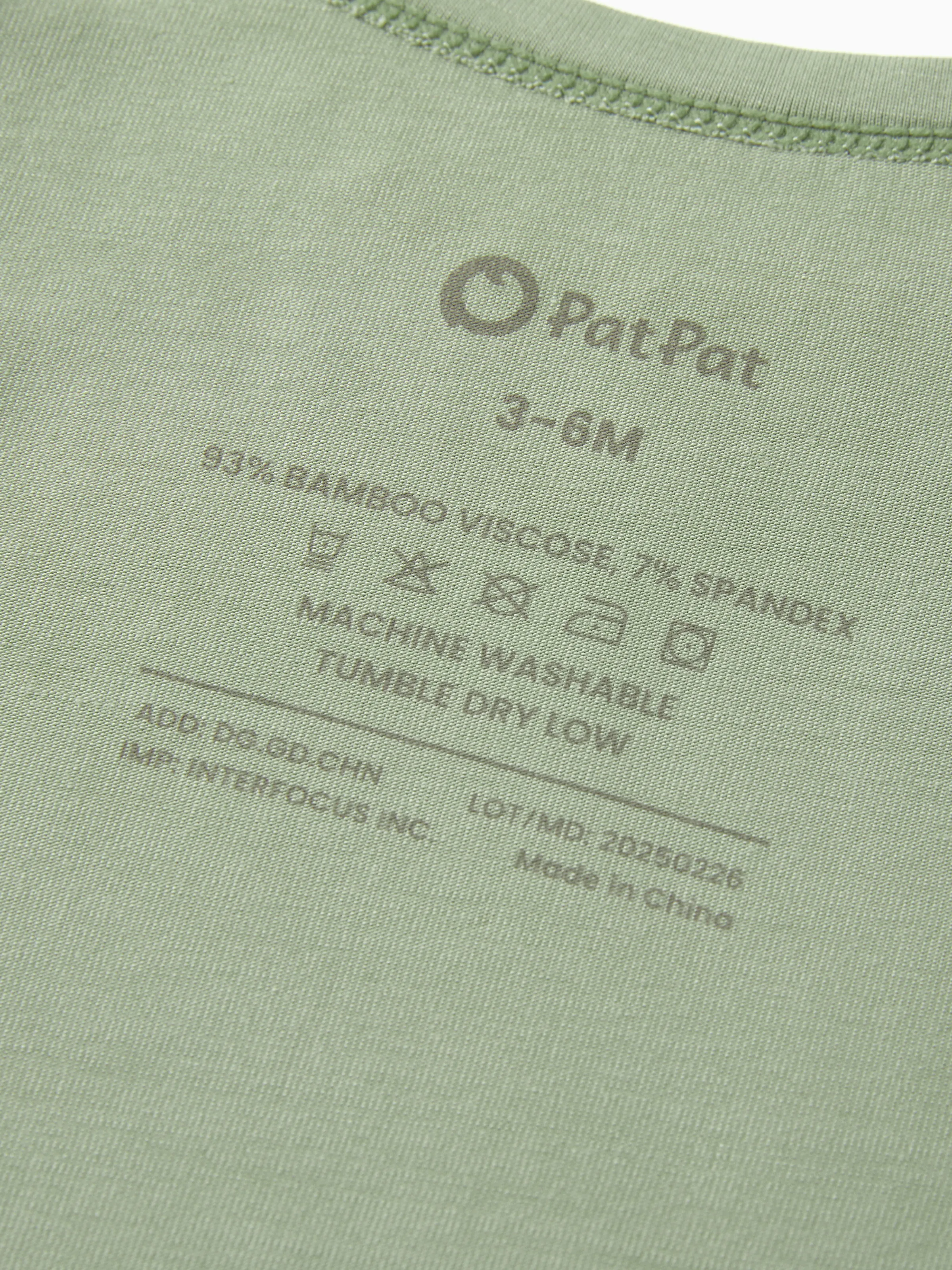 Bamboo 5-Pack Baby Boy/Girl Casual Romper Light Green - Image 5