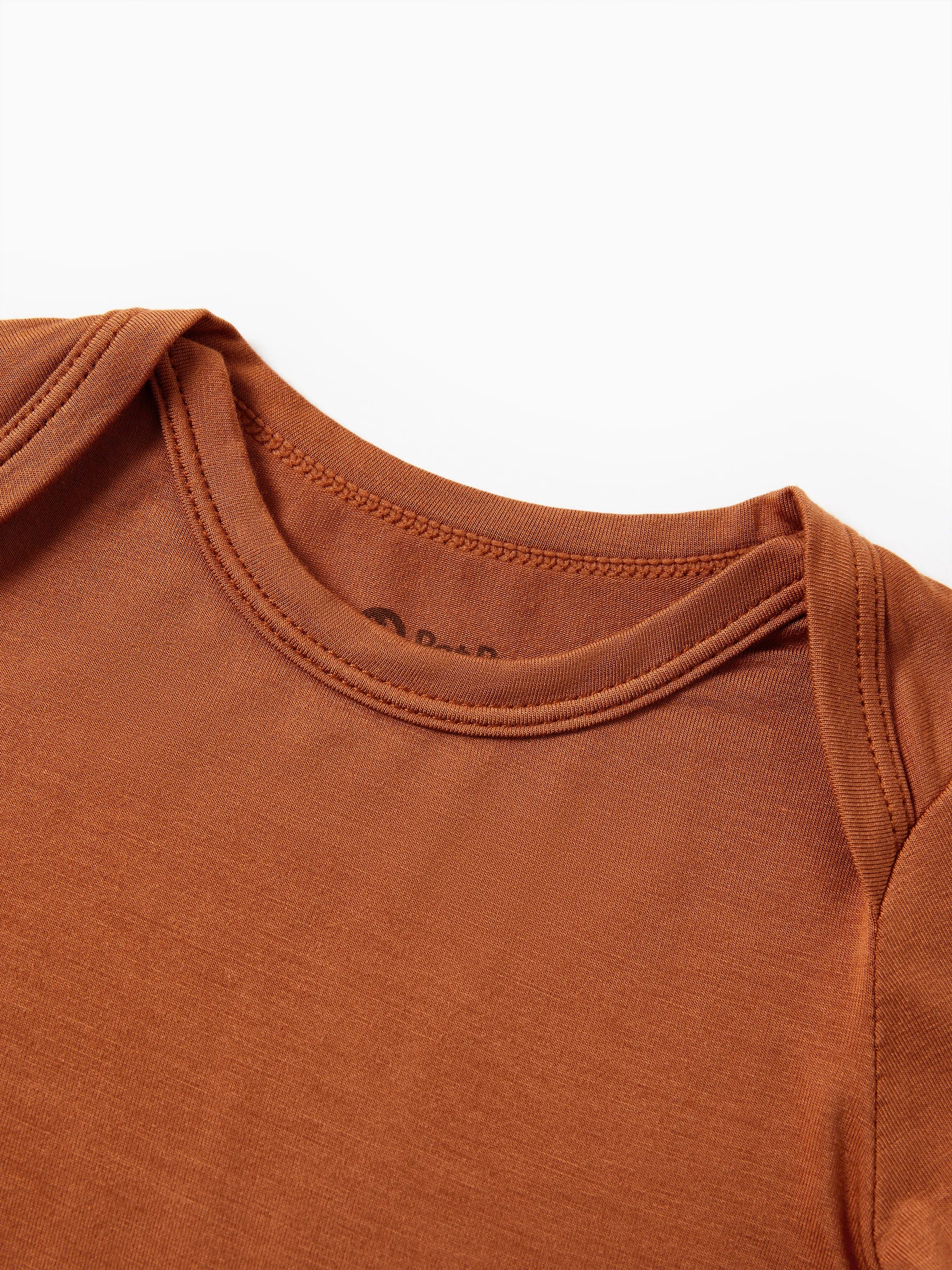 Bamboo Baby Bodysuits 2-piece Flora Long Sleeve Rompers for Baby Girls Infant Brown - Image 10