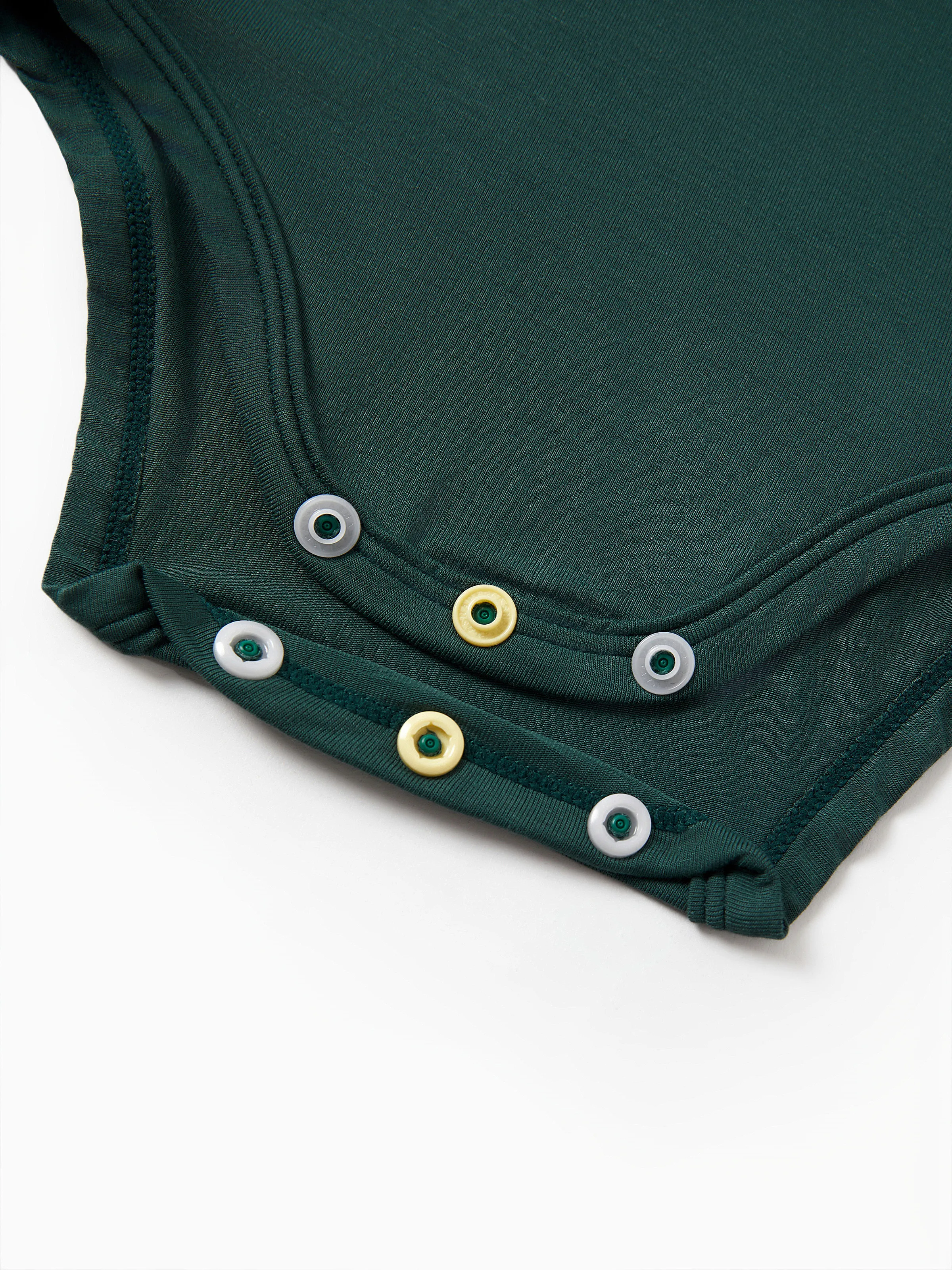 Bamboo Baby Bodysuits 2-piece Flora Long Sleeve Rompers for Baby Girls Infant Green - Image 12