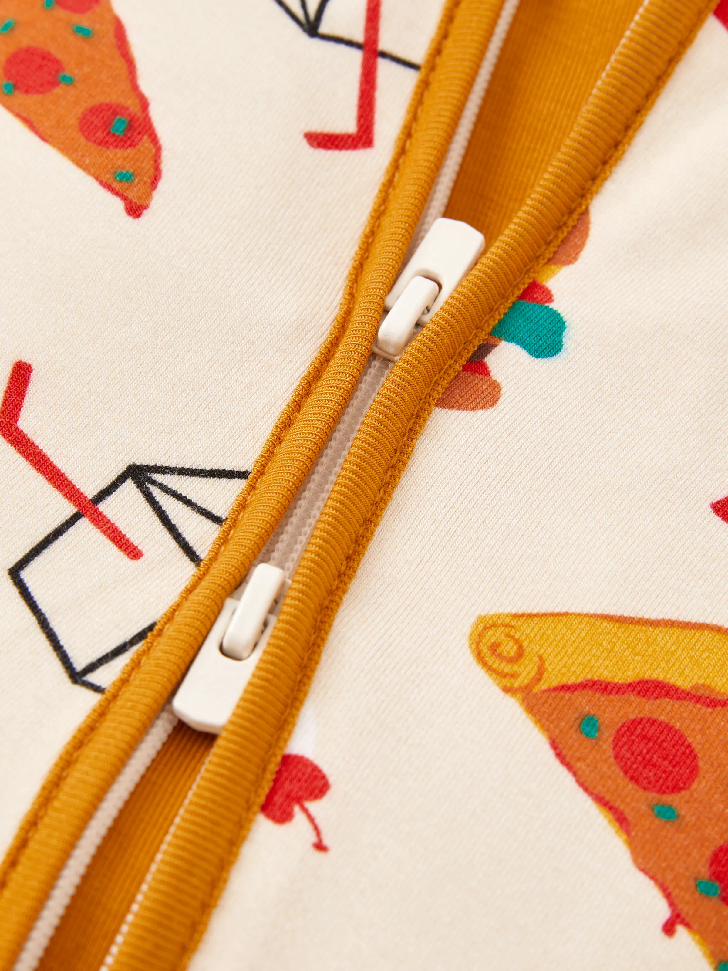 Bamboo Baby Boy / Girl 2-Way Zip Onesies Anti Slip Childlike Food Pattern Bamboo Sleepwear (Snug-Fitting)
 Brown - Image 11