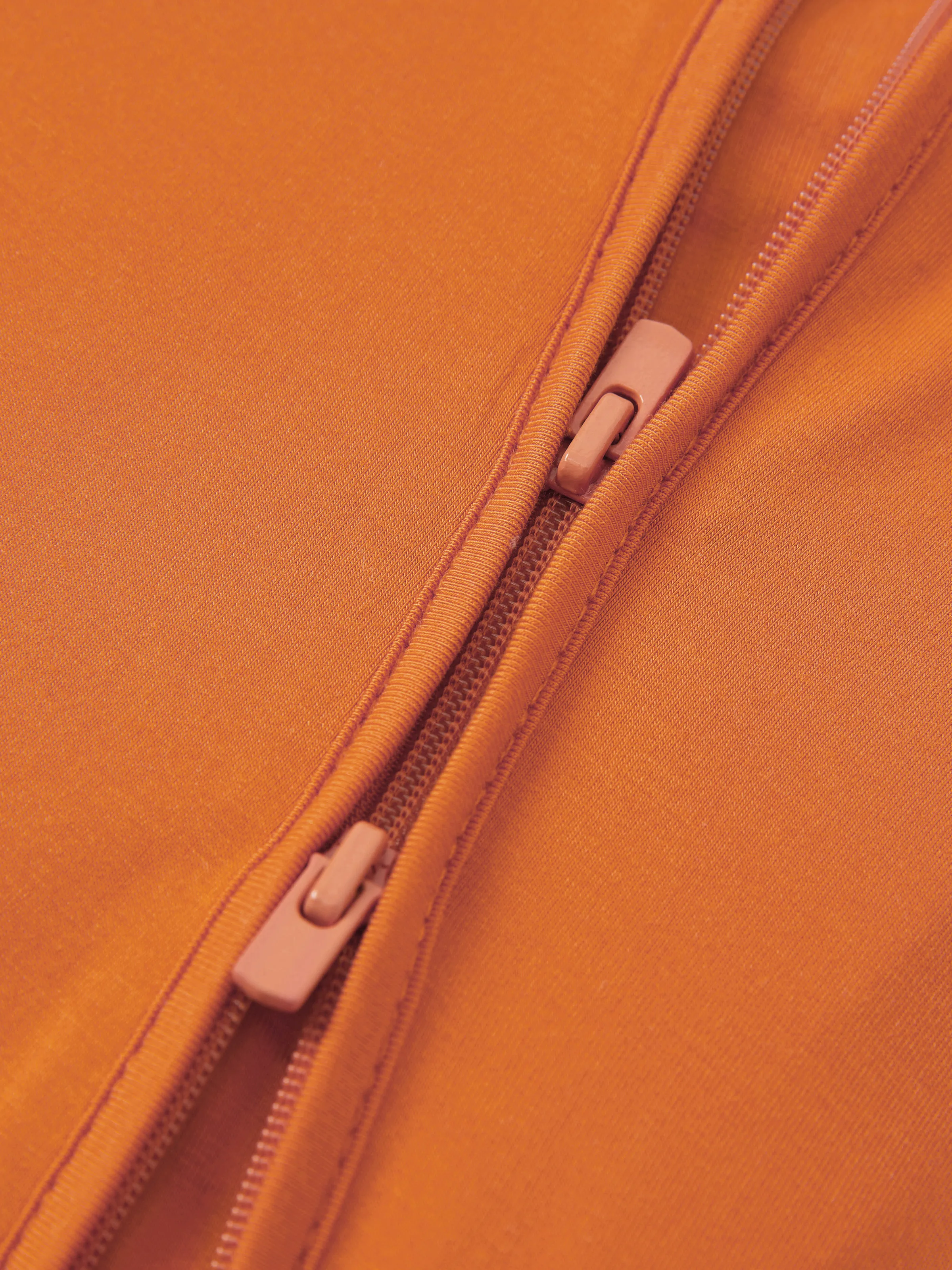 Bamboo Baby Boy / Girl 2-Way Zip Onesies Anti Slip Childlike Food Pattern Bamboo Sleepwear (Snug-Fitting)
 Orange - Image 10