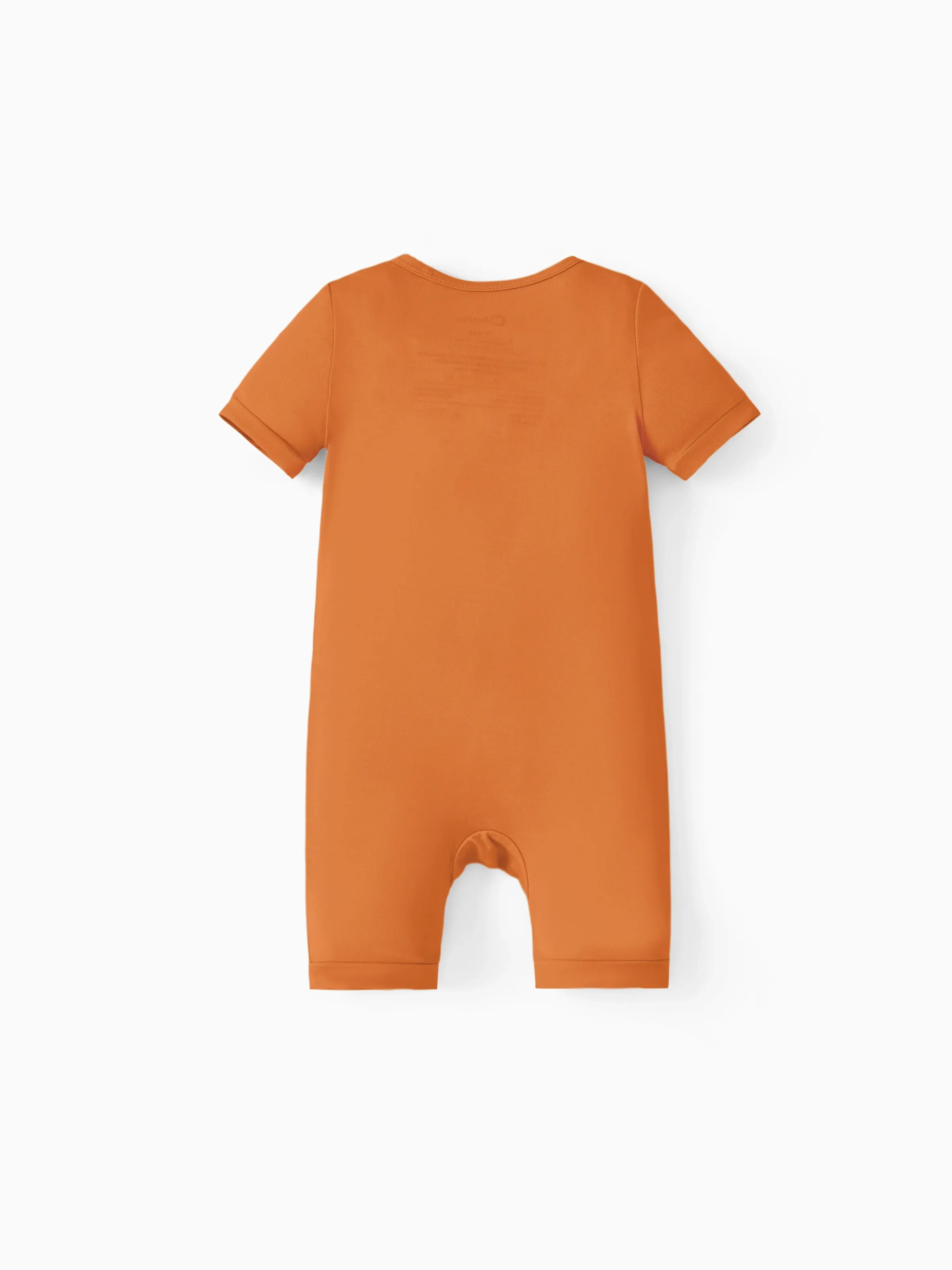 Bamboo Baby Boy / Girl 2-Way Zip Onesies Anti Slip Childlike Food Pattern Bamboo Sleepwear (Snug-Fitting)
 Orange - Image 7