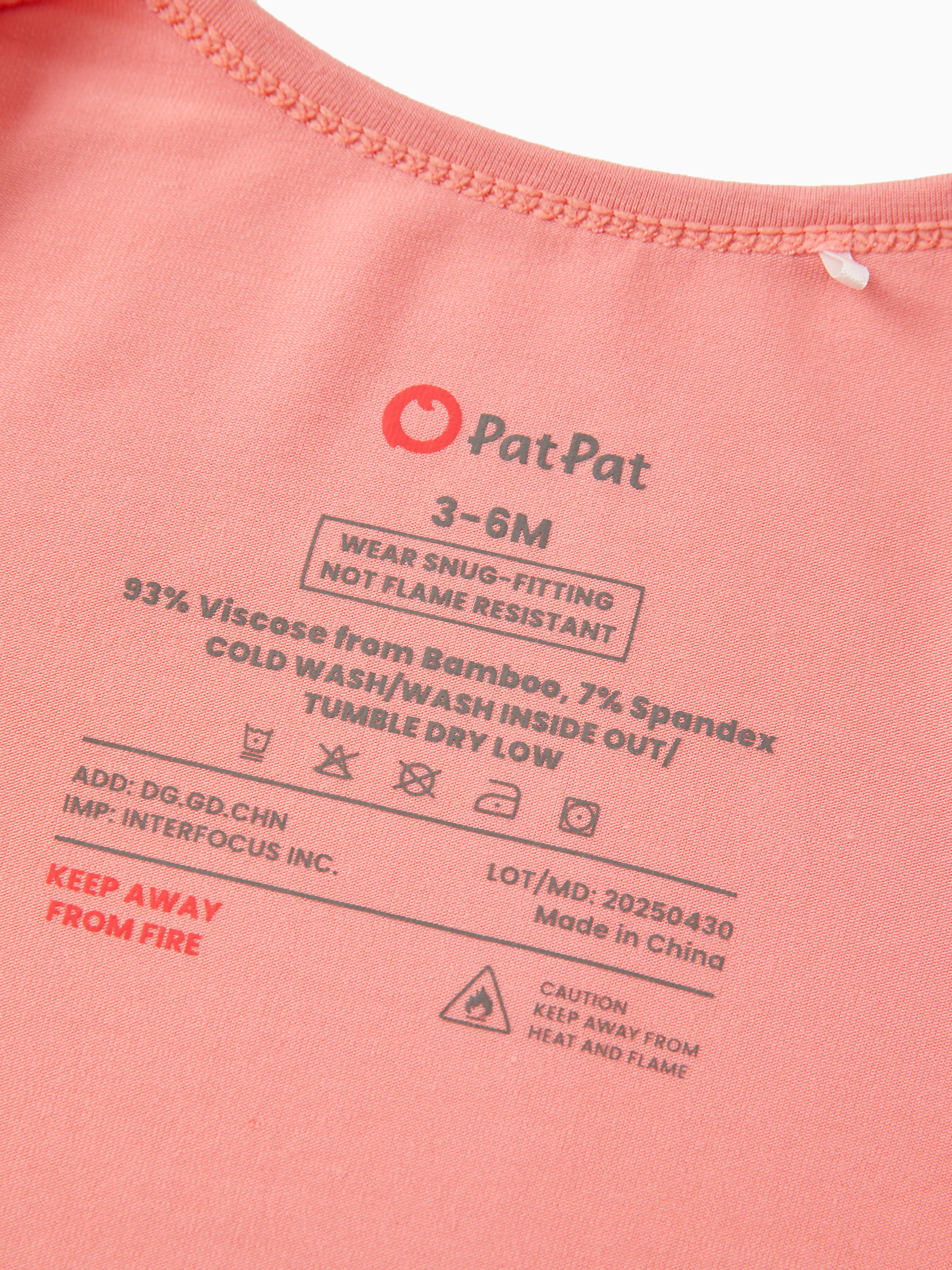 Bamboo Baby Boy / Girl 2-Way Zip Onesies Anti Slip Childlike Food Pattern Bamboo Sleepwear (Snug-Fitting)
 Pink - Image 9