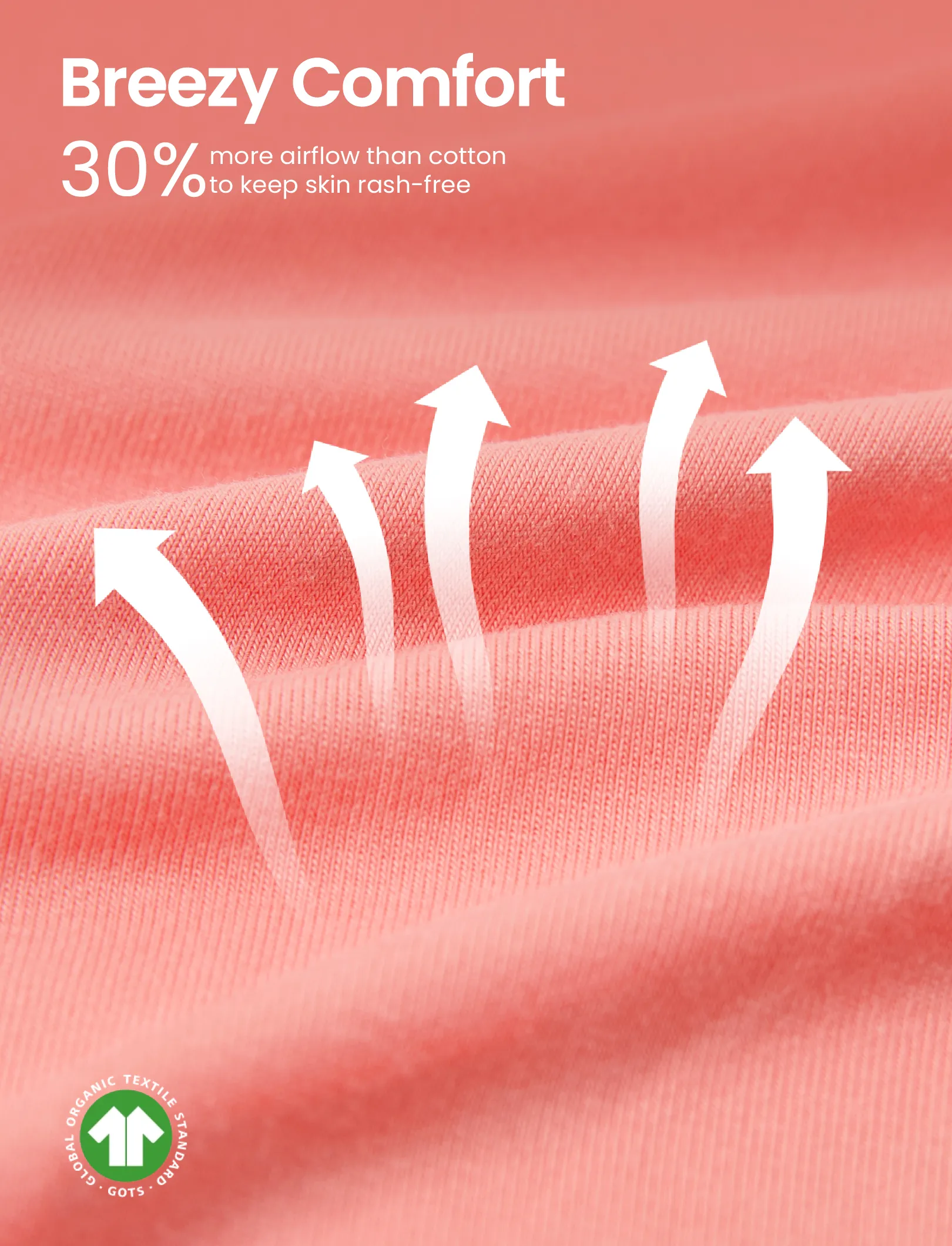 Bamboo Baby Boy / Girl 2-Way Zip Onesies Anti Slip Childlike Food Pattern Bamboo Sleepwear (Snug-Fitting)
 Pink - Image 5