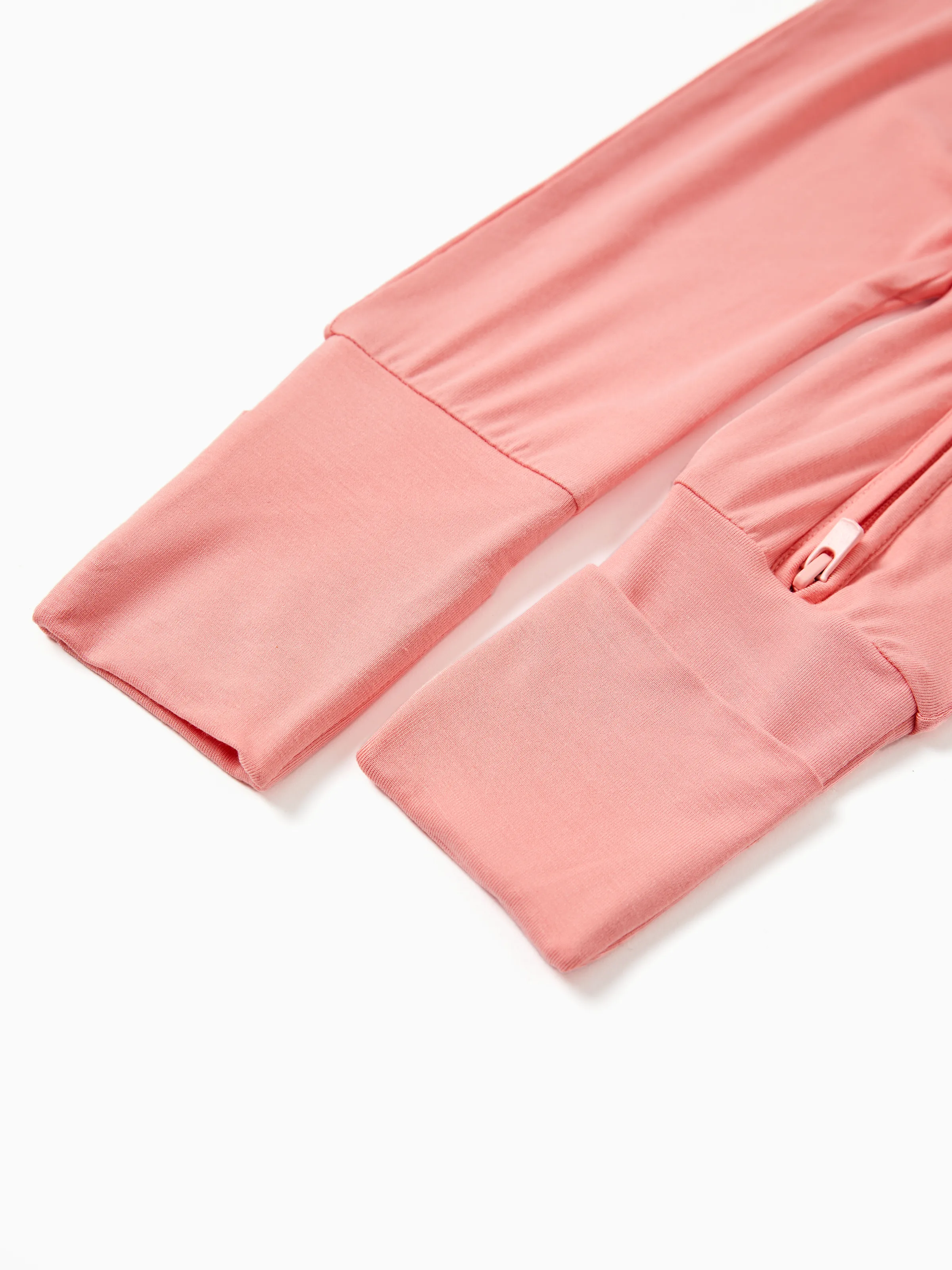 Bamboo Baby Boy / Girl 3-Pack Solid&Rainbow Printed 2-Way Zip Romper Anti Slip Long-sleeve Footie Purple - Image 7