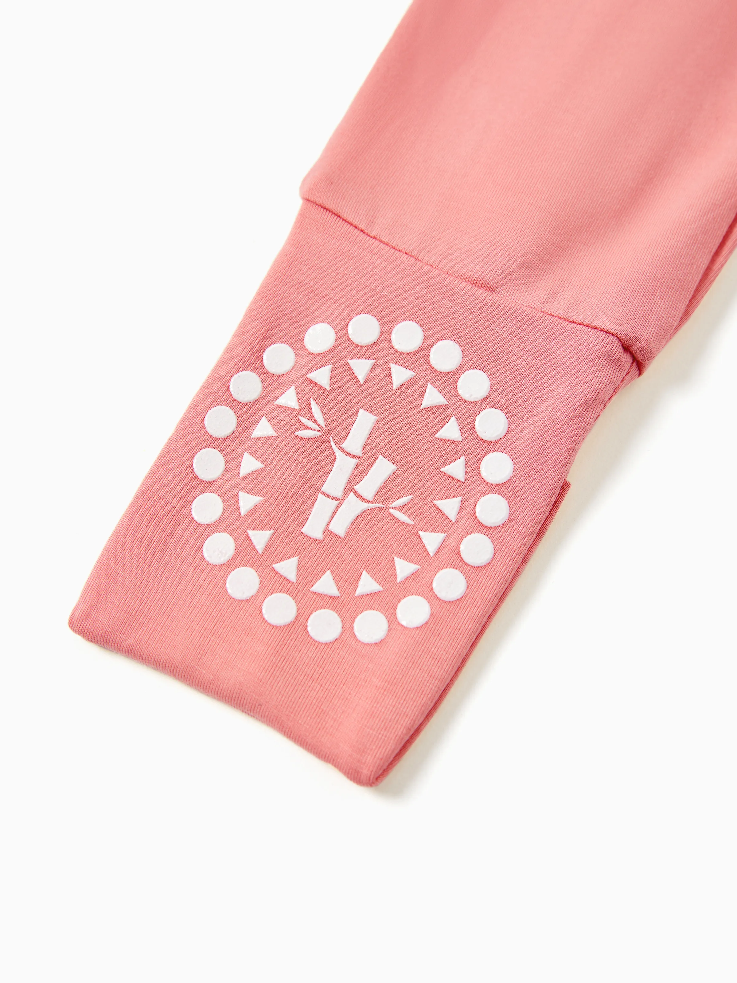 Bamboo Baby Boy / Girl 3-Pack Solid&Rainbow Printed 2-Way Zip Romper Anti Slip Long-sleeve Footie Purple - Image 9