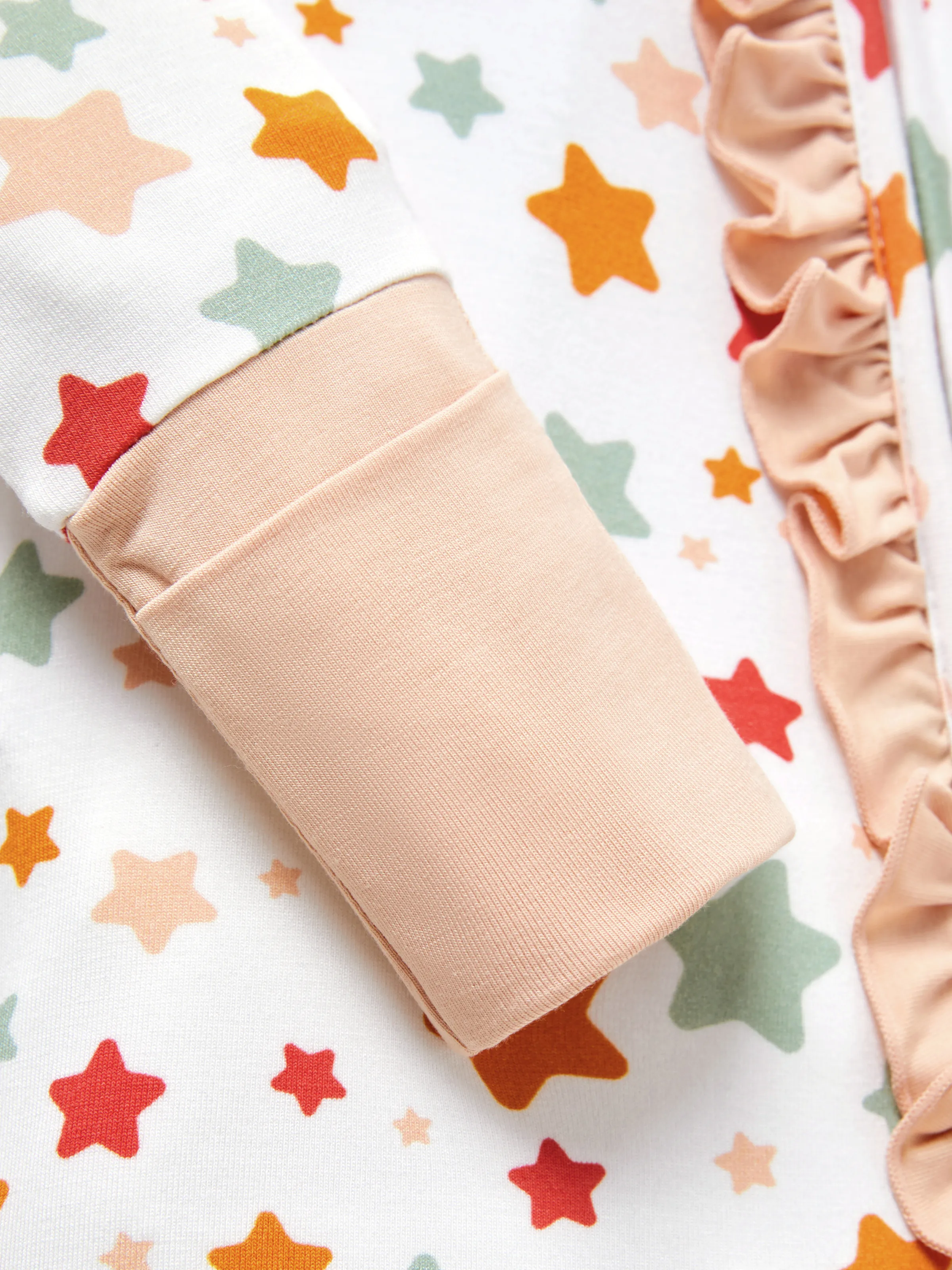 Bamboo Baby Boy/Girl Animal Printed 2-Way Zipper Anti Slip Long-sleeve Footie with/without Hairband Apricot - Image 13