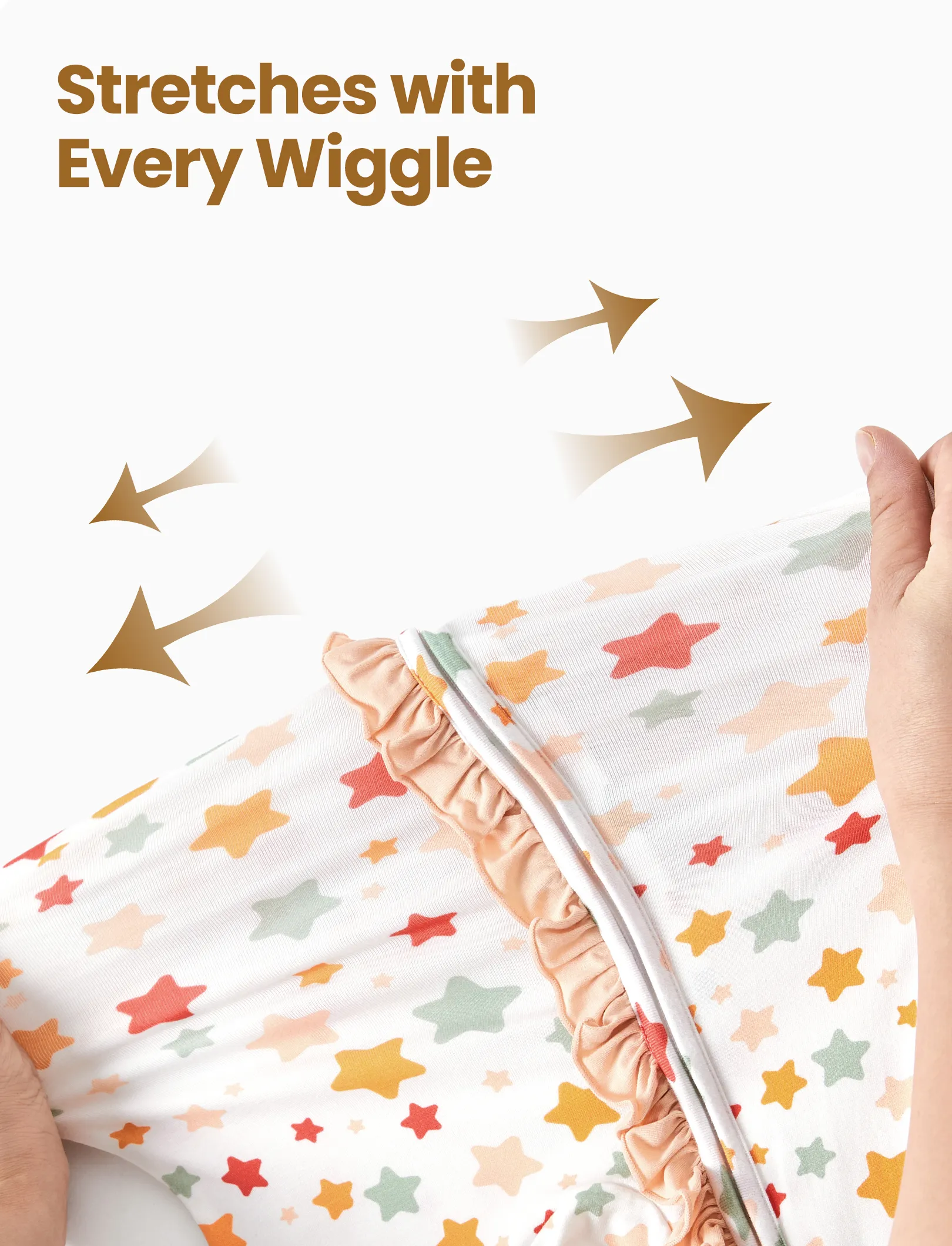 Bamboo Baby Boy/Girl Animal Printed 2-Way Zipper Anti Slip Long-sleeve Footie with/without Hairband Apricot - Image 4