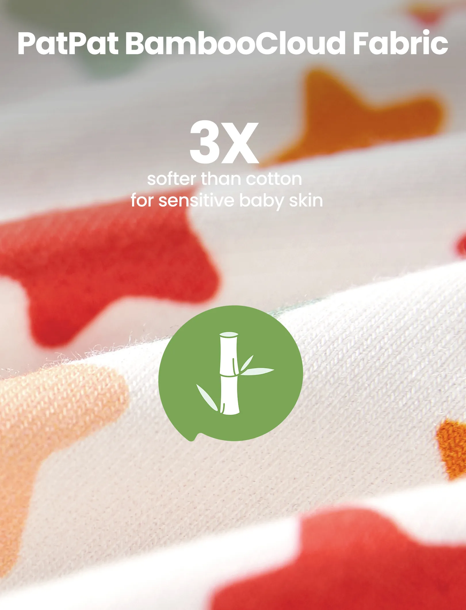 Bamboo Baby Boy/Girl Animal Printed 2-Way Zipper Anti Slip Long-sleeve Footie with/without Hairband Apricot - Image 5