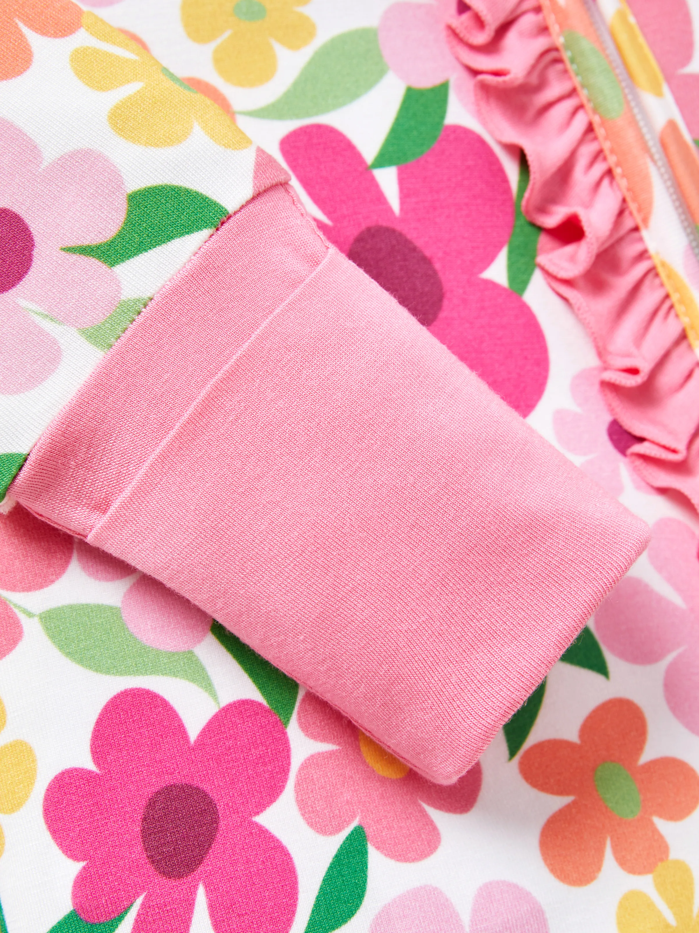 Bamboo Baby Boy/Girl Animal Printed 2-Way Zipper Anti Slip Long-sleeve Footie with/without Hairband Dark Pink - Image 13