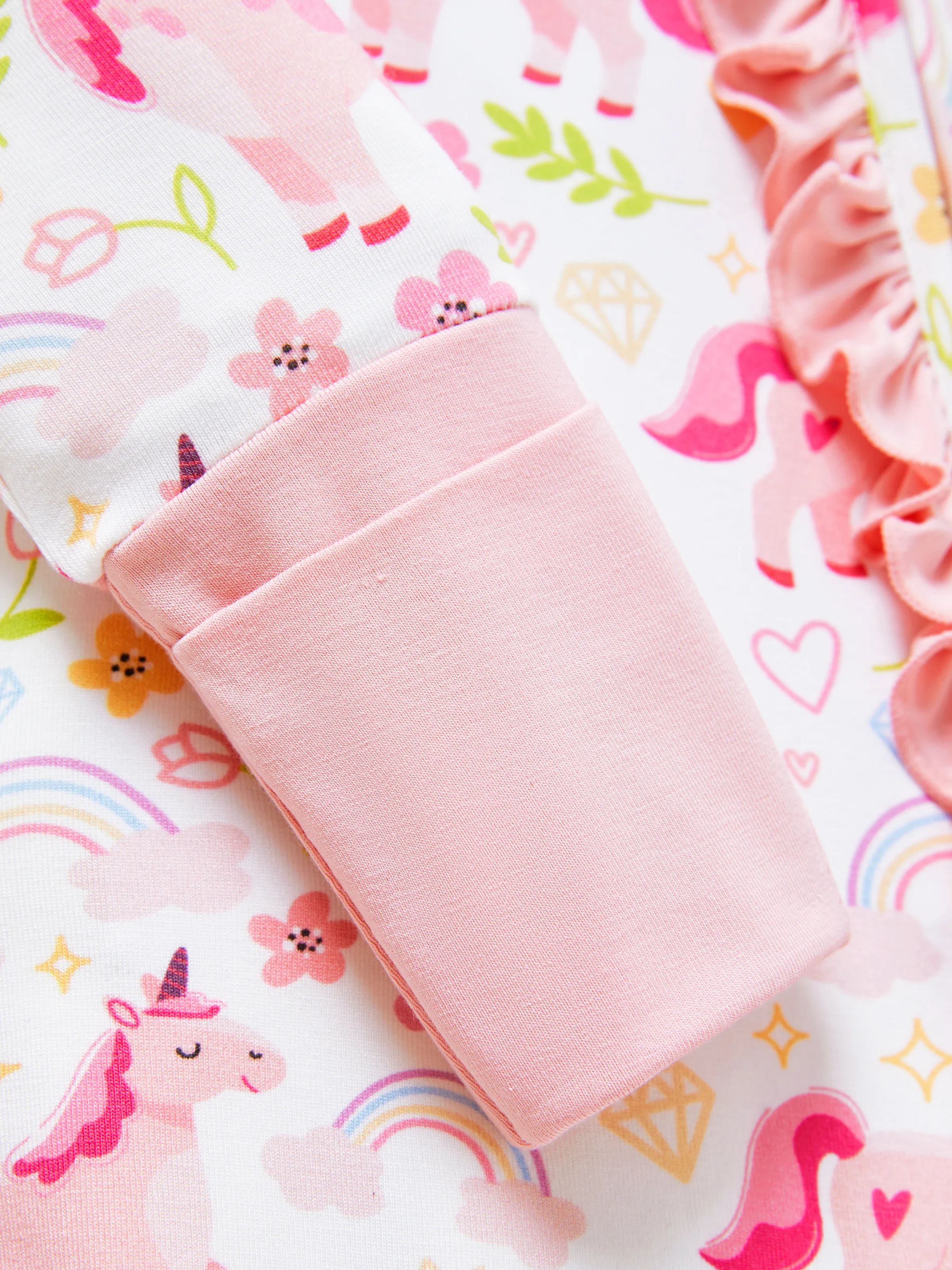 Bamboo Baby Boy/Girl Animal Printed 2-Way Zipper Anti Slip Long-sleeve Footie with/without Hairband Pink - Image 13