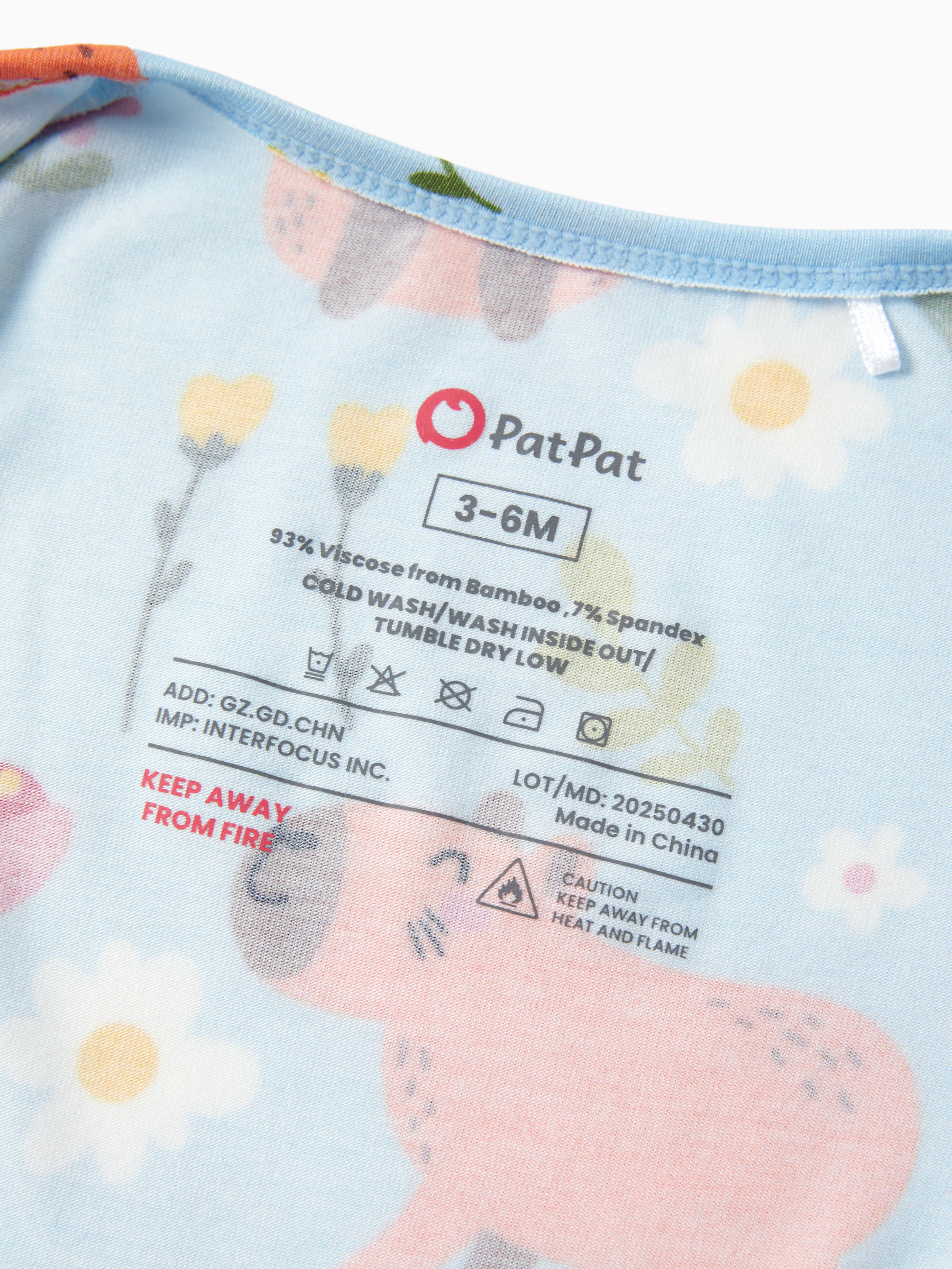 Bamboo Baby Boy/Girl Animal Printed 2-Way Zipper Anti Slip Long-sleeve Footie with/without Hairband Turquoise - Image 8