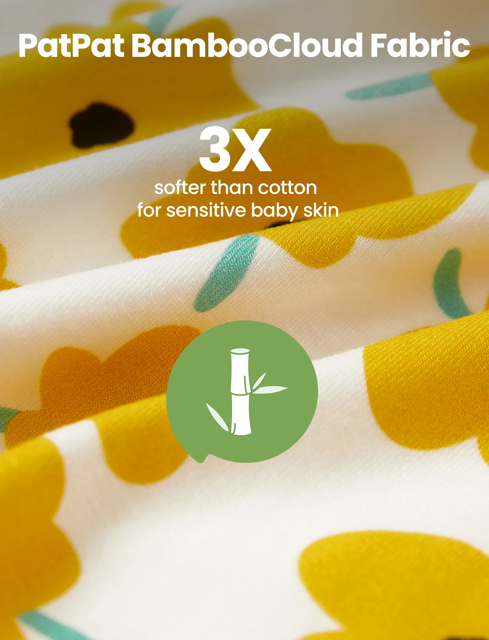 Bamboo Baby Boy/Girl Animal Printed 2-Way Zipper Anti Slip Long-sleeve Footie with/without Hairband Yellow - Image 5