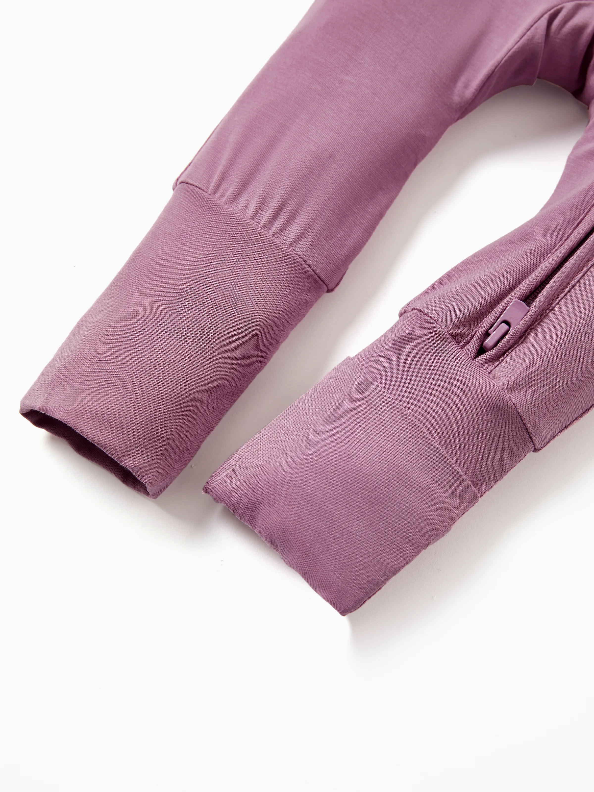 Bamboo Baby Boy / Girl Childlike Animal Pattern 2-way Zipper Footie Purple - Image 10