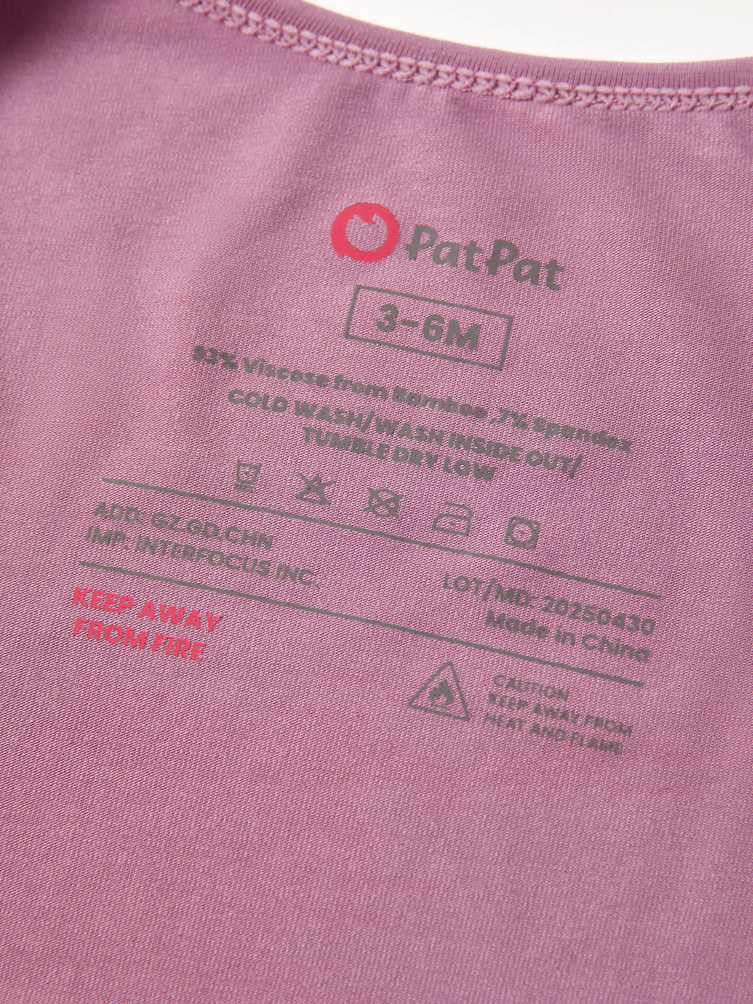 Bamboo Baby Boy / Girl Childlike Animal Pattern 2-way Zipper Footie Purple - Image 11