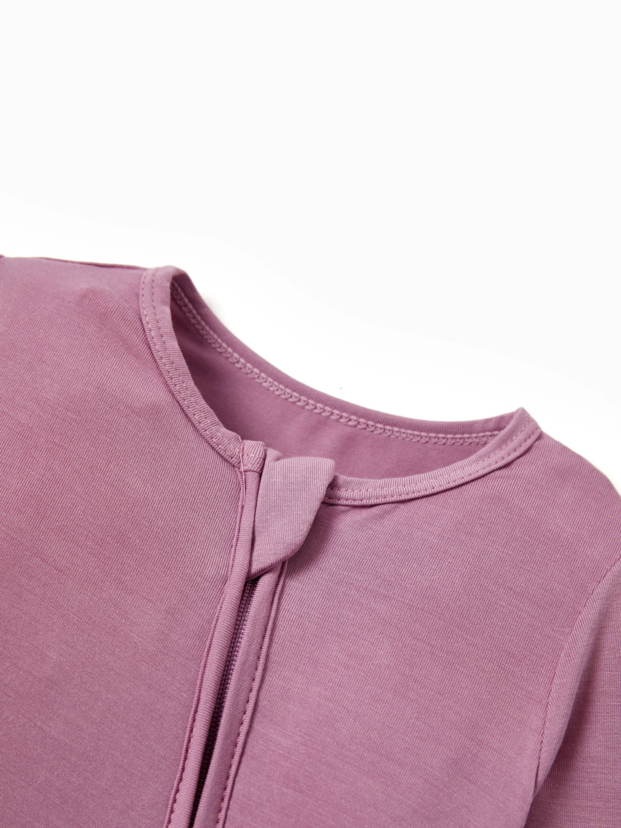 Bamboo Baby Boy / Girl Childlike Animal Pattern 2-way Zipper Footie Purple - Image 12