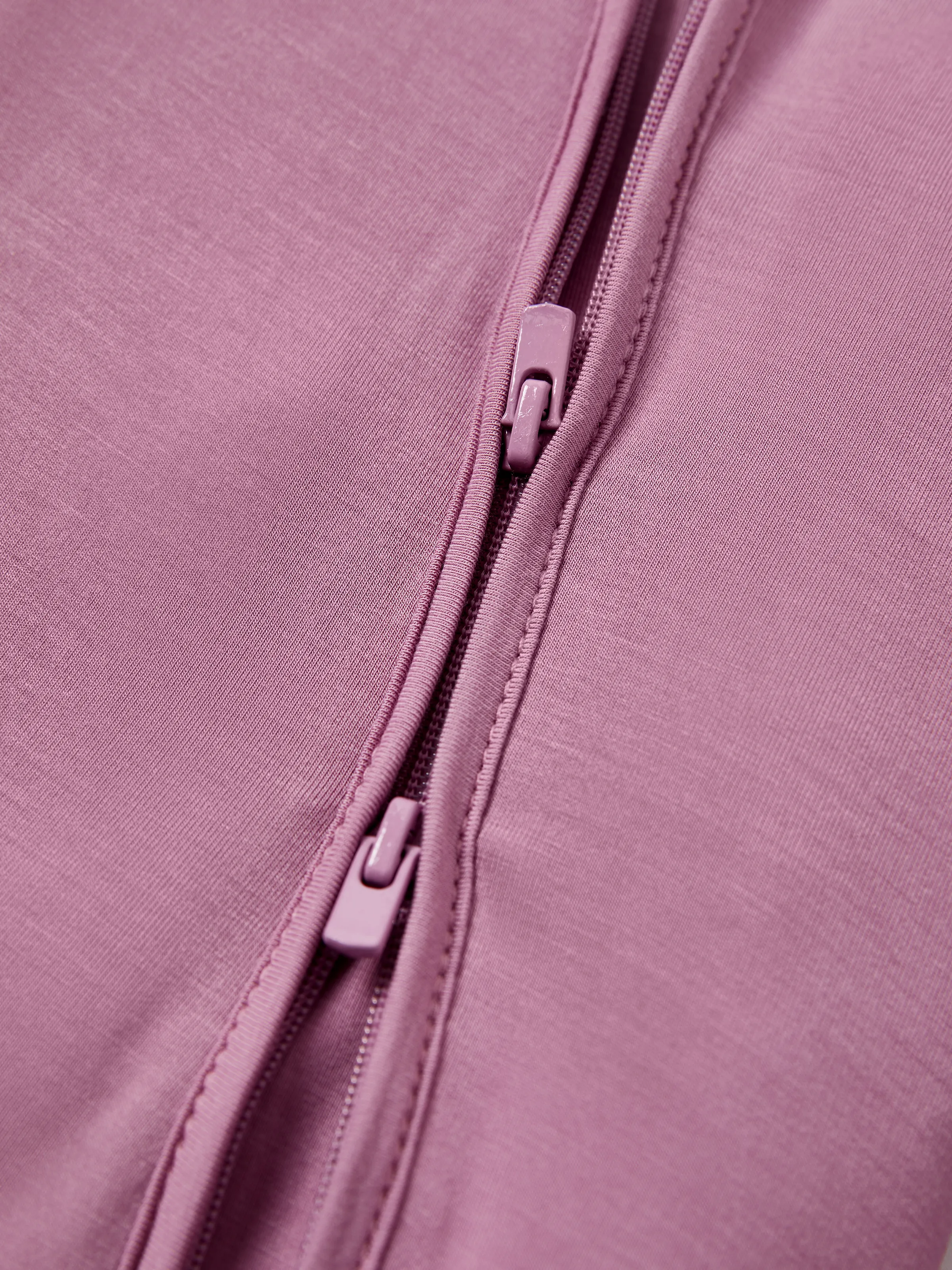 Bamboo Baby Boy / Girl Childlike Animal Pattern 2-way Zipper Footie Purple - Image 13