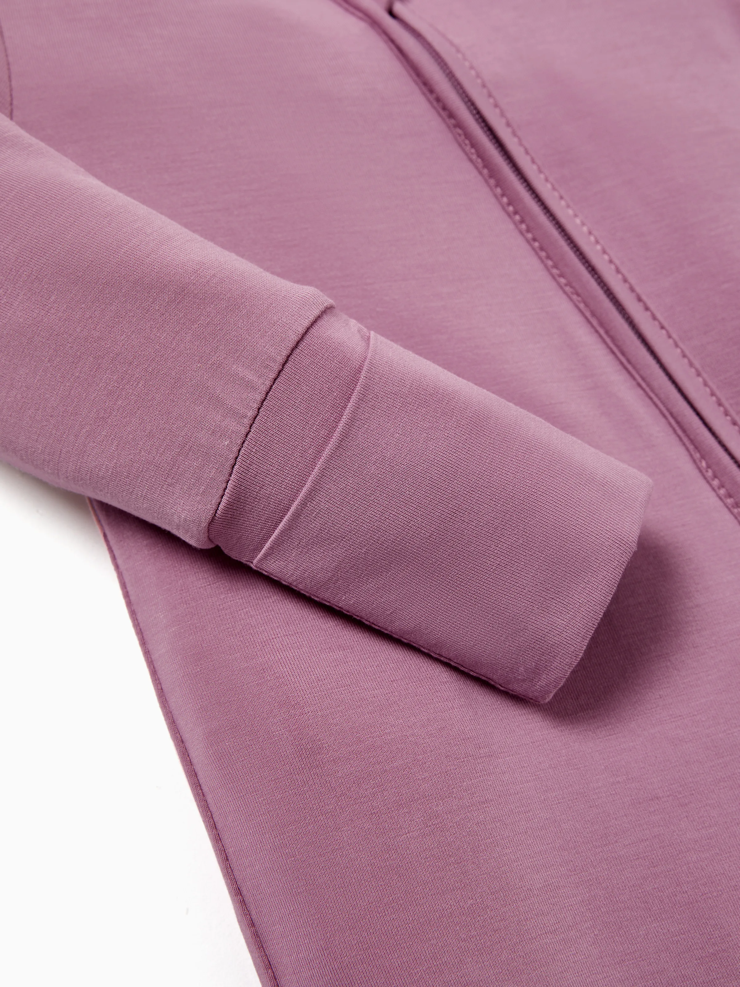 Bamboo Baby Boy / Girl Childlike Animal Pattern 2-way Zipper Footie Purple - Image 9