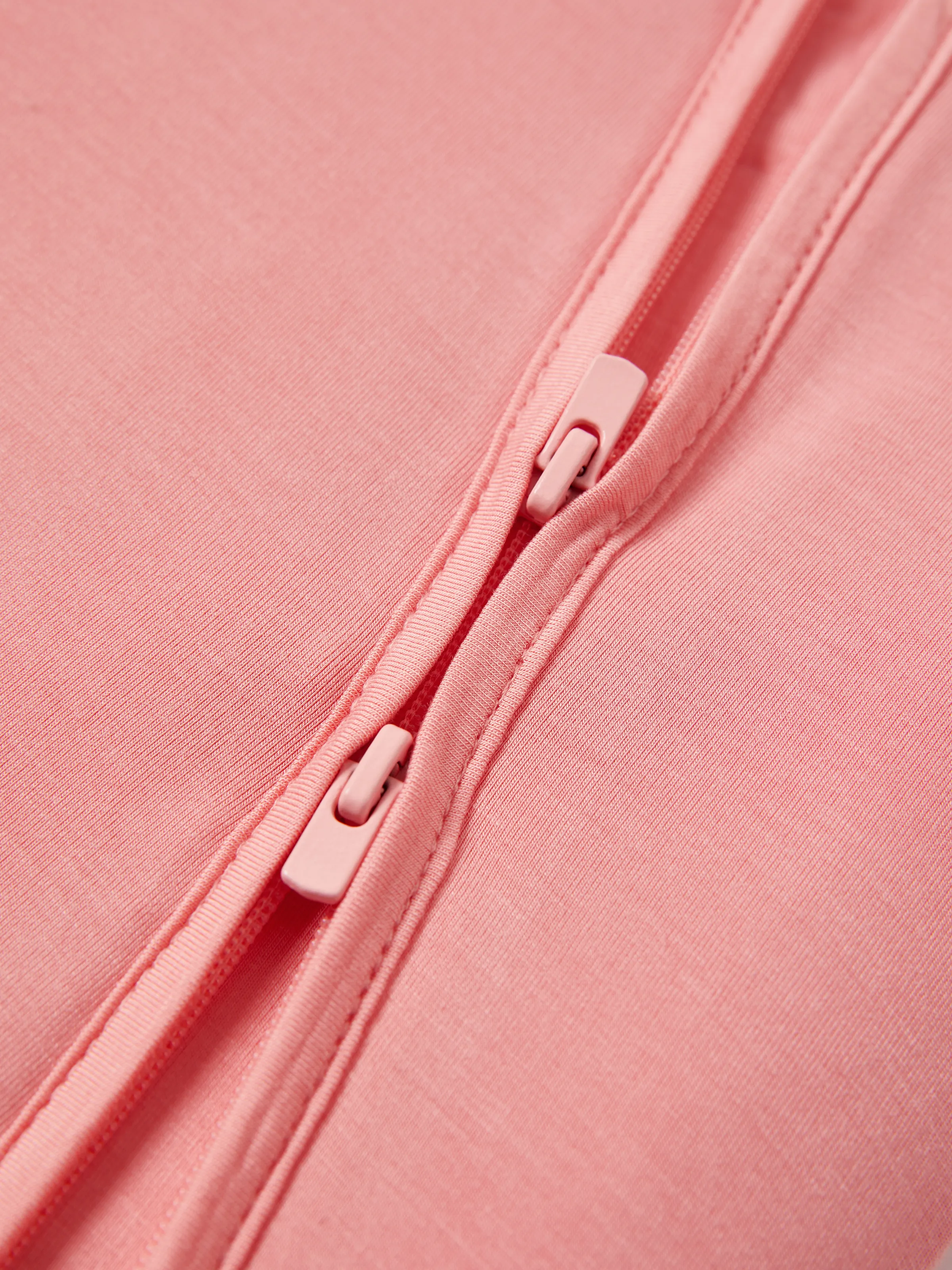 Bamboo Baby Boy / Girl Childlike Animal Pattern 2-way Zipper Footie Orange red - Image 13