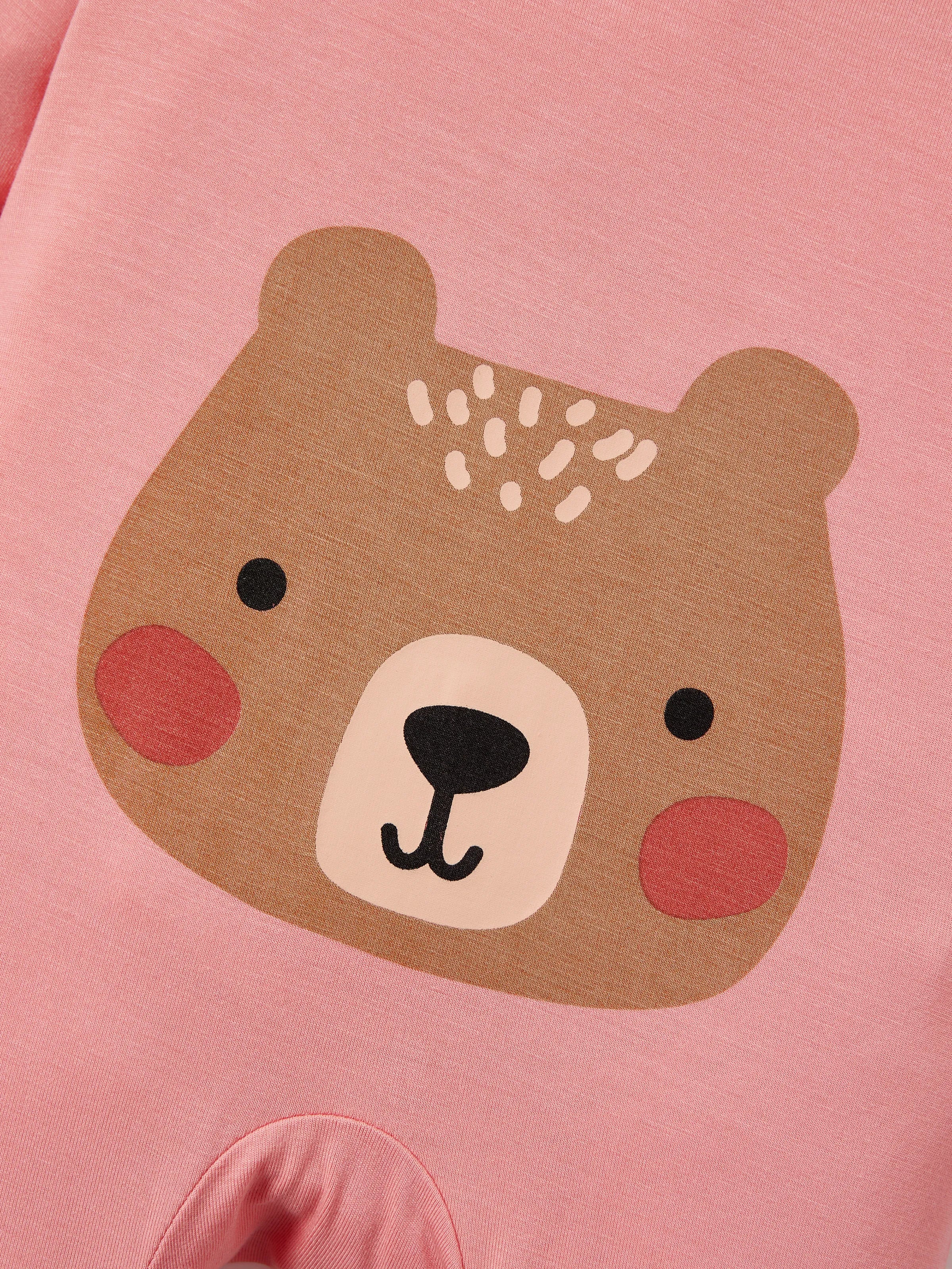 Bamboo Baby Boy / Girl Childlike Animal Pattern 2-way Zipper Footie Orange red - Image 7