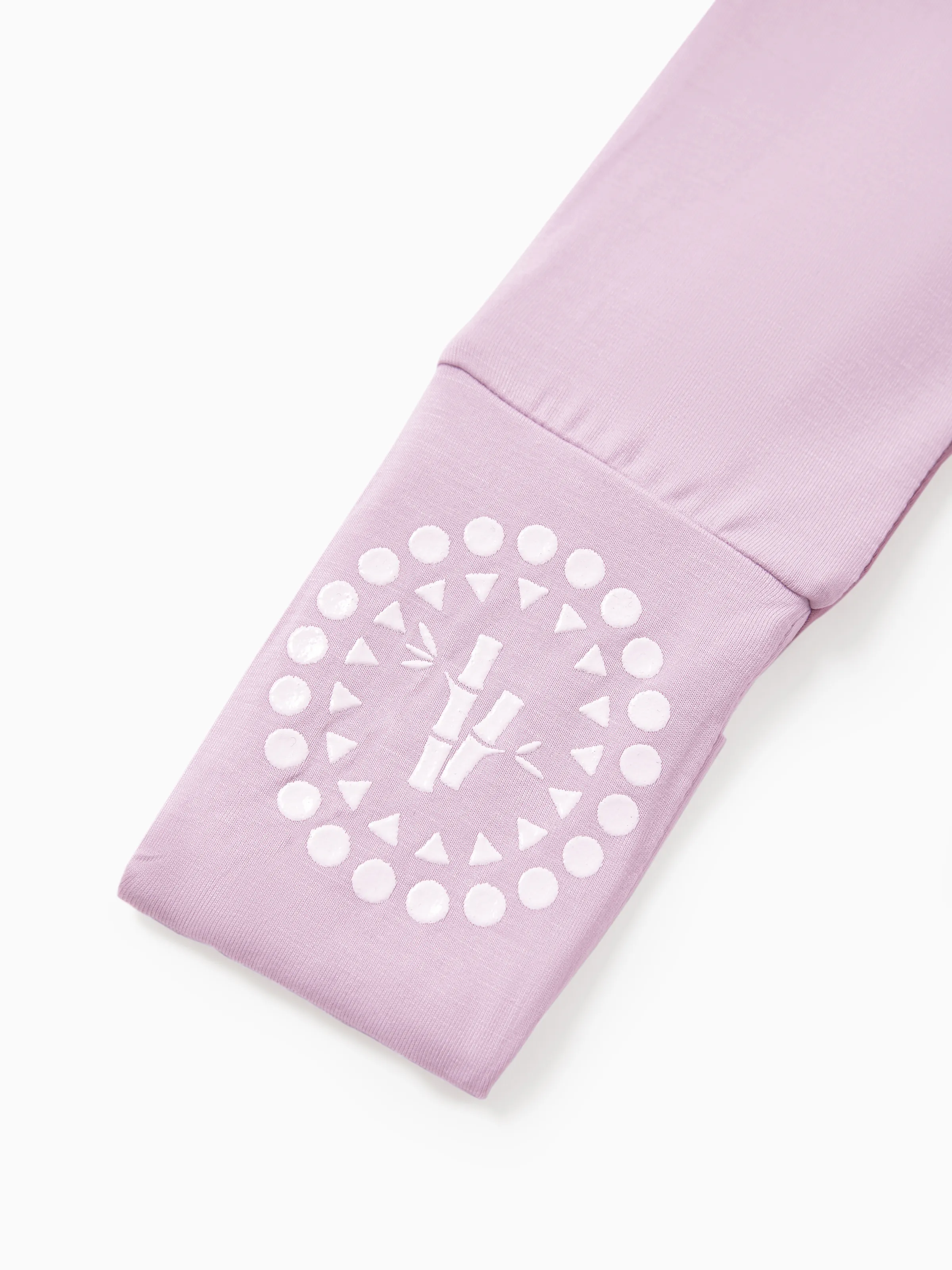 Bamboo Baby Boy / Girl Color Block 2-Way Zipper Anti Slip Long Sleeve Rompers Purple - Image 11