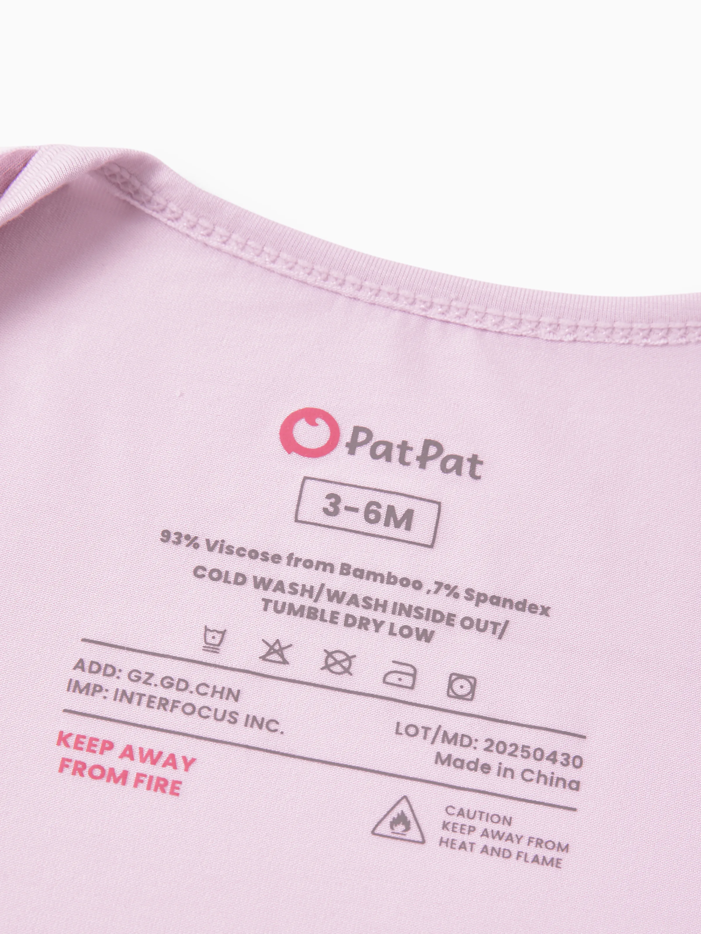 Bamboo Baby Boy / Girl Color Block 2-Way Zipper Anti Slip Long Sleeve Rompers Purple - Image 7