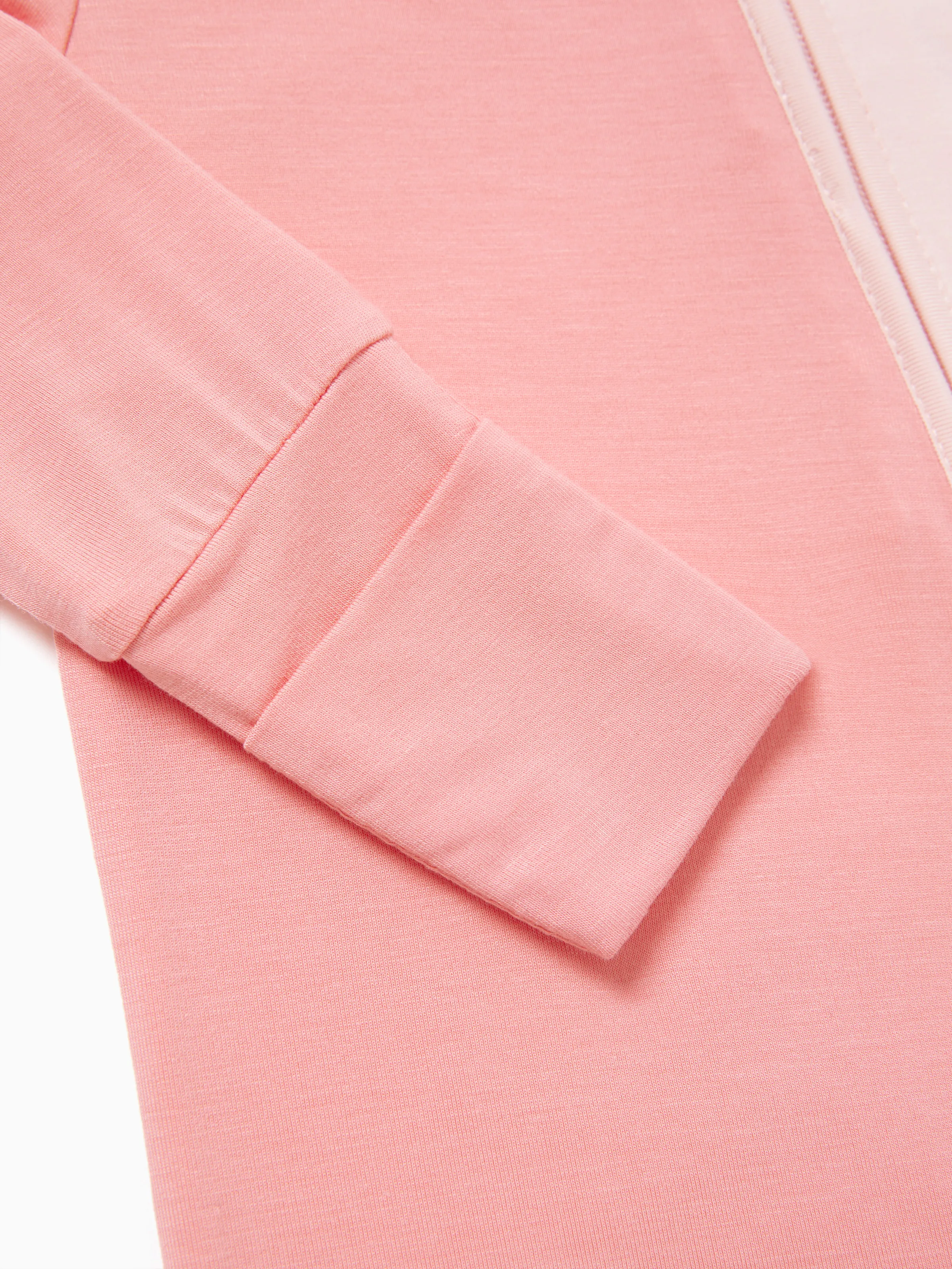 Bamboo Baby Boy / Girl Color Block 2-Way Zipper Anti Slip Long Sleeve Rompers Pink - Image 10