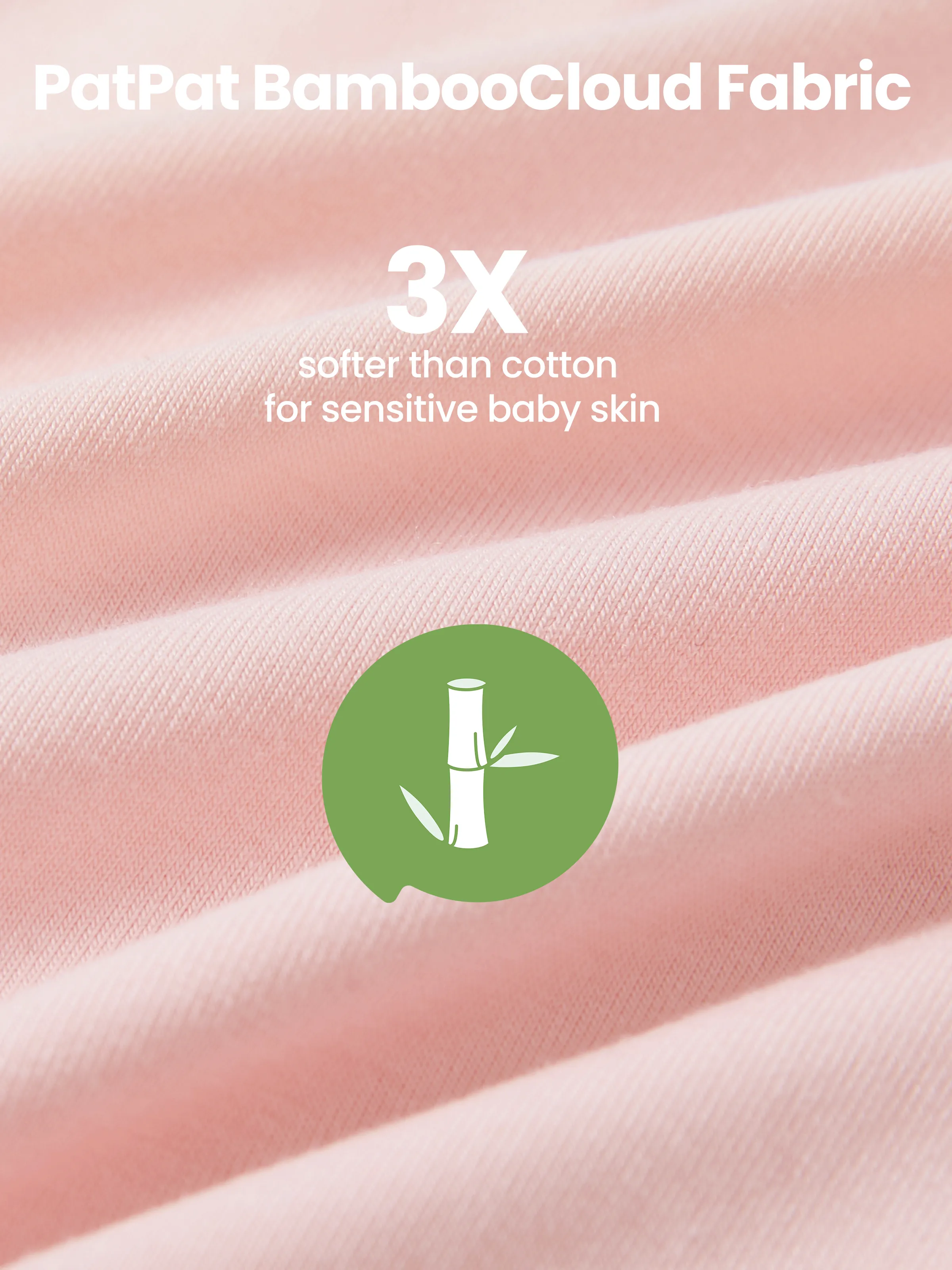 Bamboo Baby Boy / Girl Color Block 2-Way Zipper Anti Slip Long Sleeve Rompers Pink - Image 5