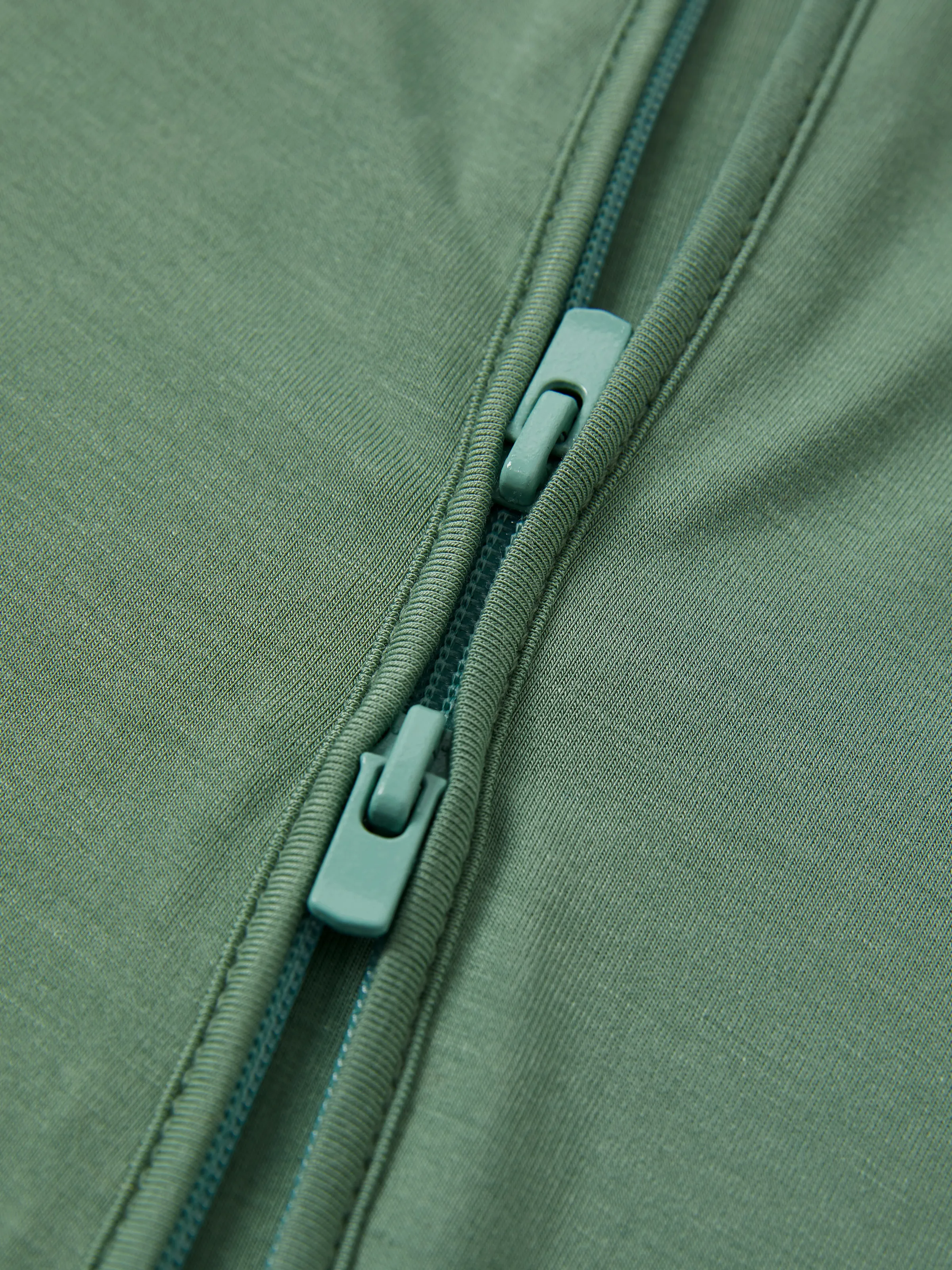 Bamboo Baby Boy/Girl 2-Pack Long Sleeve Romper 2-Way Zip Anti Slip Footie. Green - Image 5