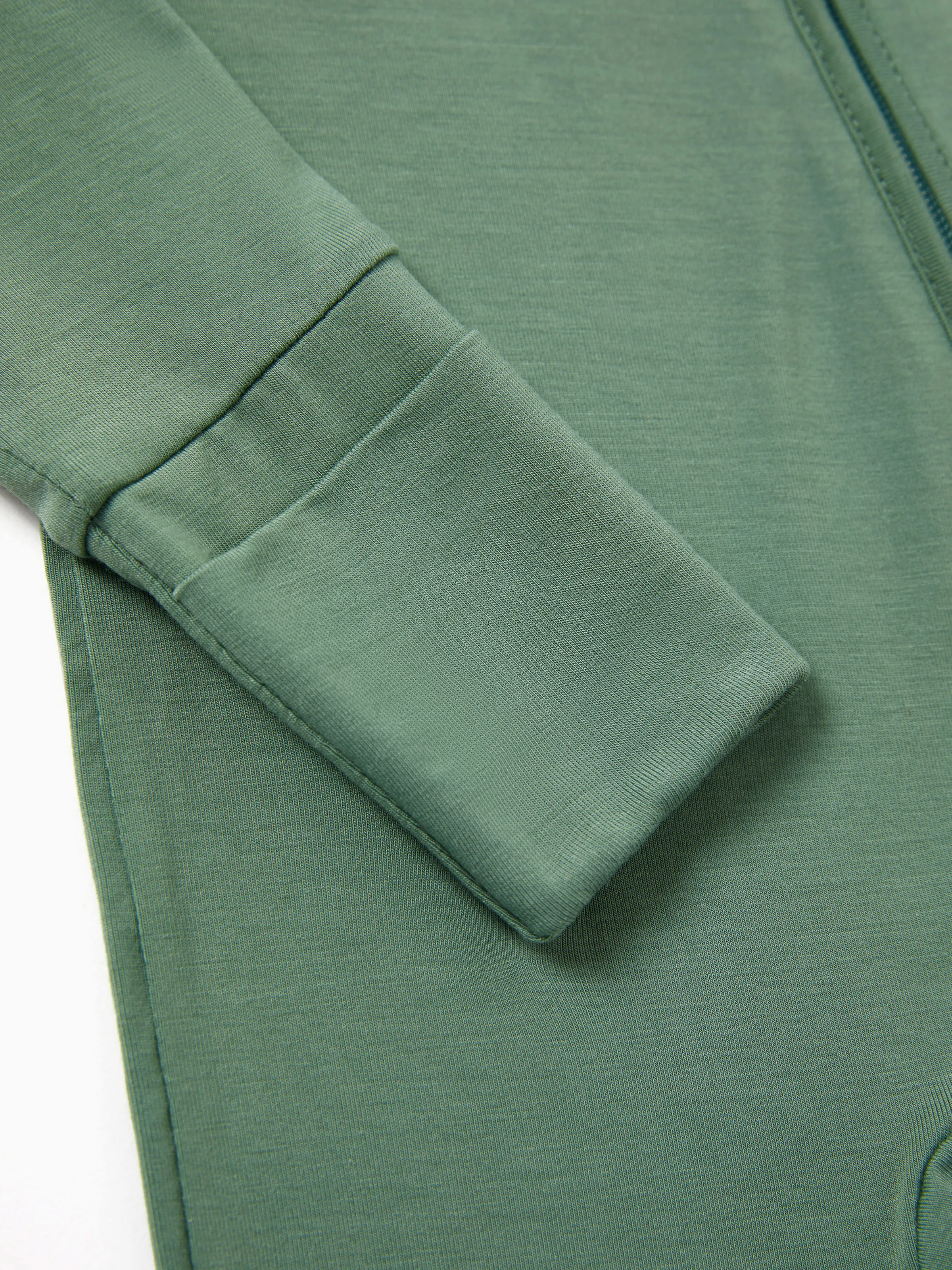 Bamboo Baby Boy/Girl 2-Pack Long Sleeve Romper 2-Way Zip Anti Slip Footie. Green - Image 7