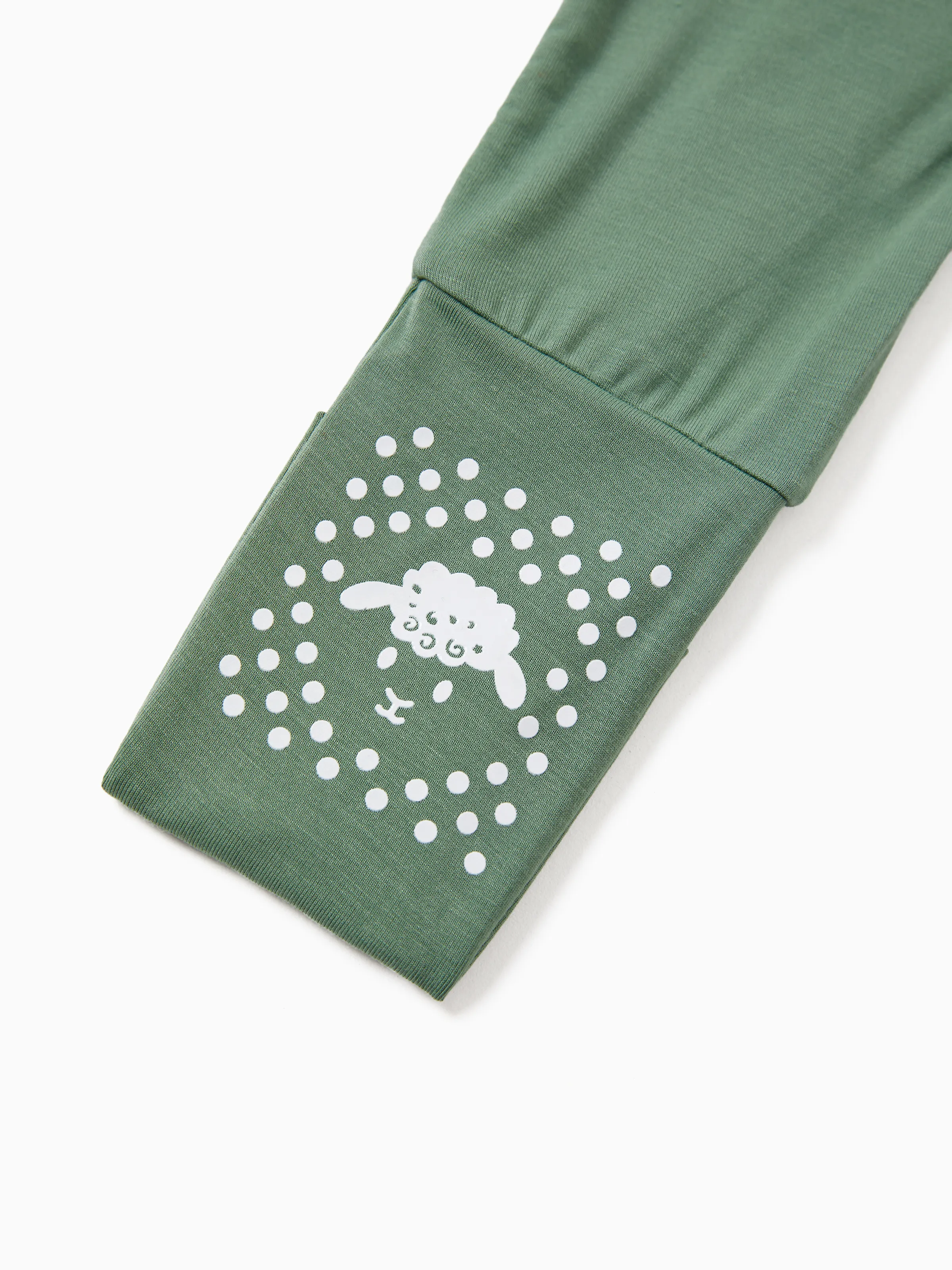 Bamboo Baby Boy/Girl 2-Pack Long Sleeve Romper 2-Way Zip Anti Slip Footie. Green - Image 8